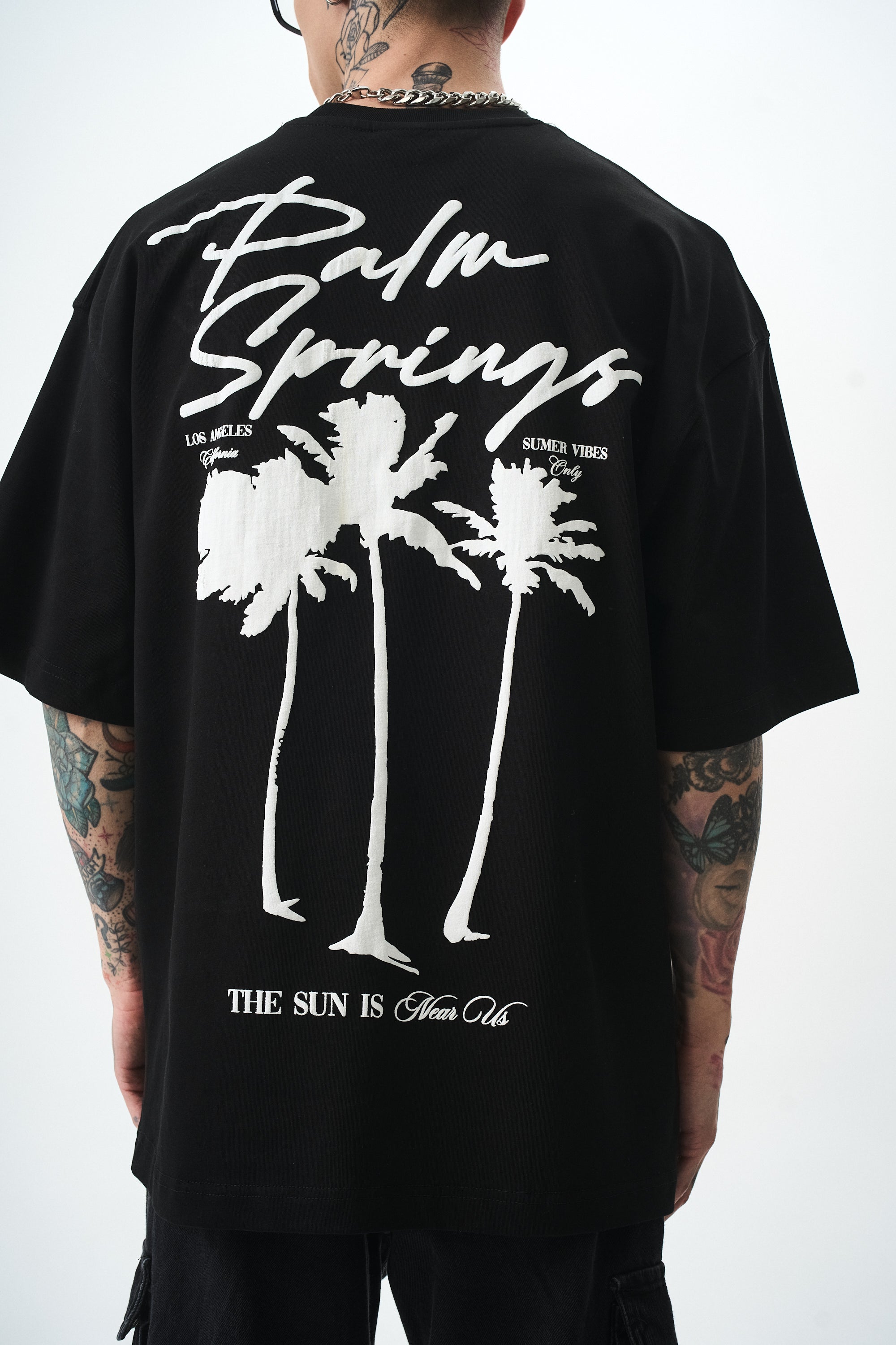 Palm Oversized T-Shirt Black