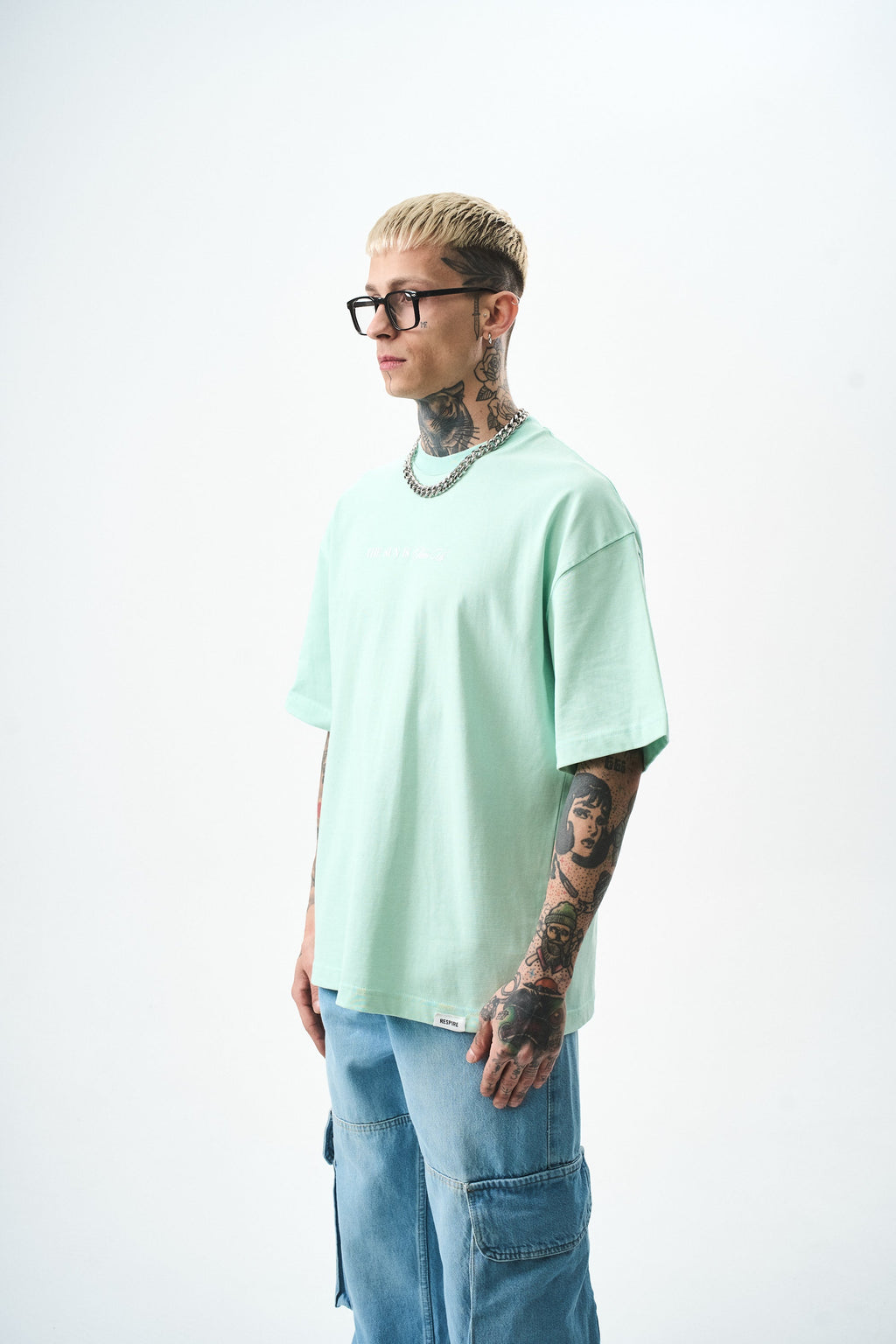 Palm Oversized T-Shirt Mint Green
