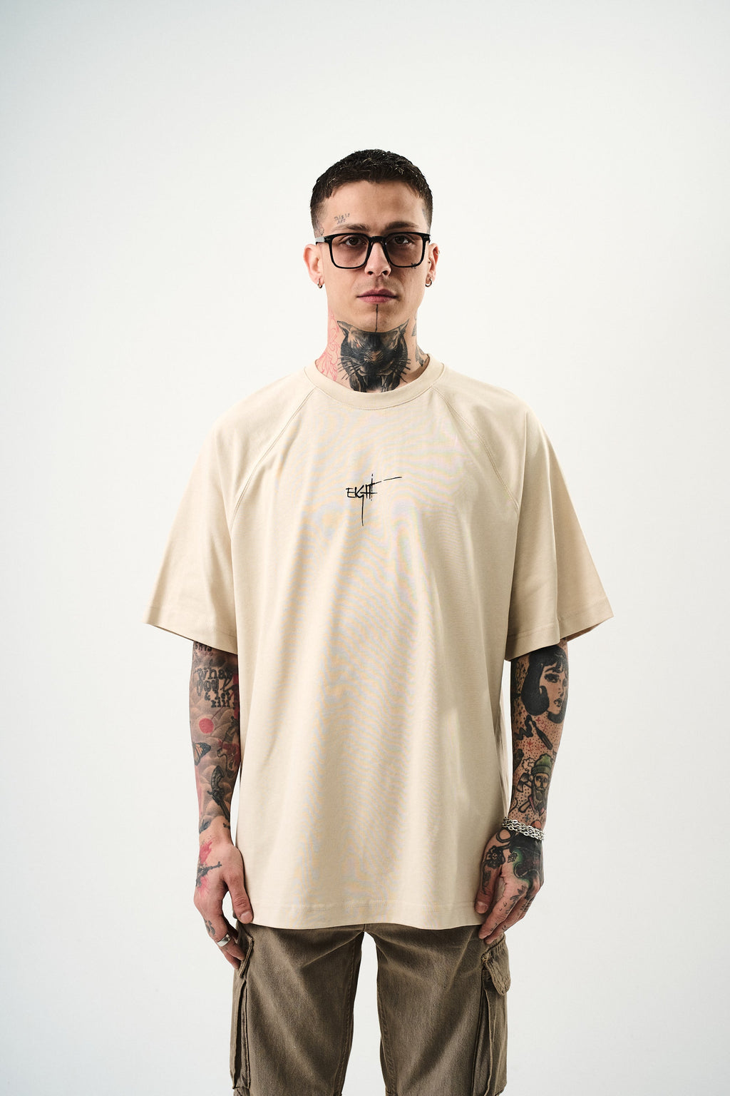 Eight Oversized T-Shirt Beige