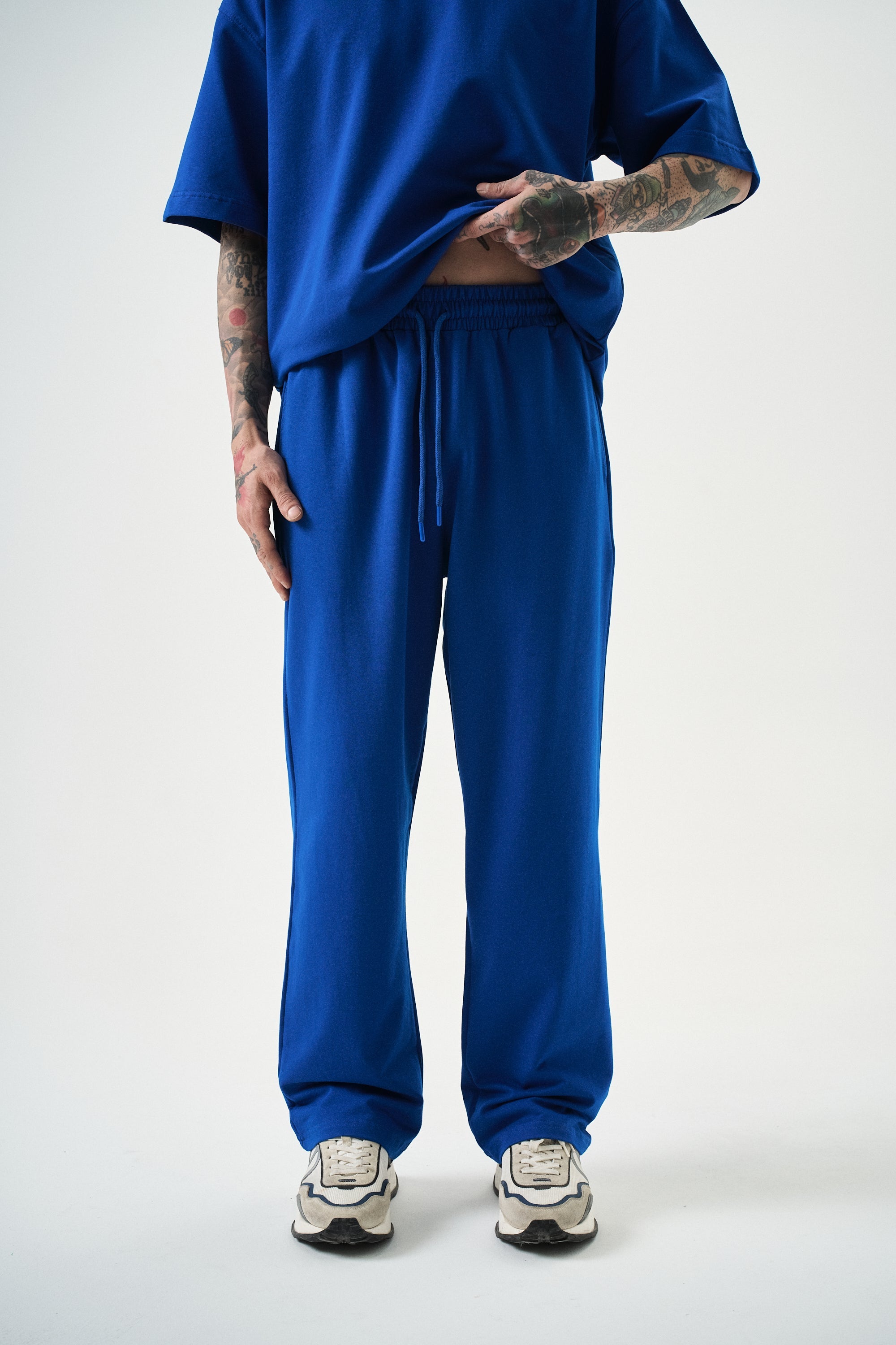 Basic Baggy Sweatpant Sax Blue
