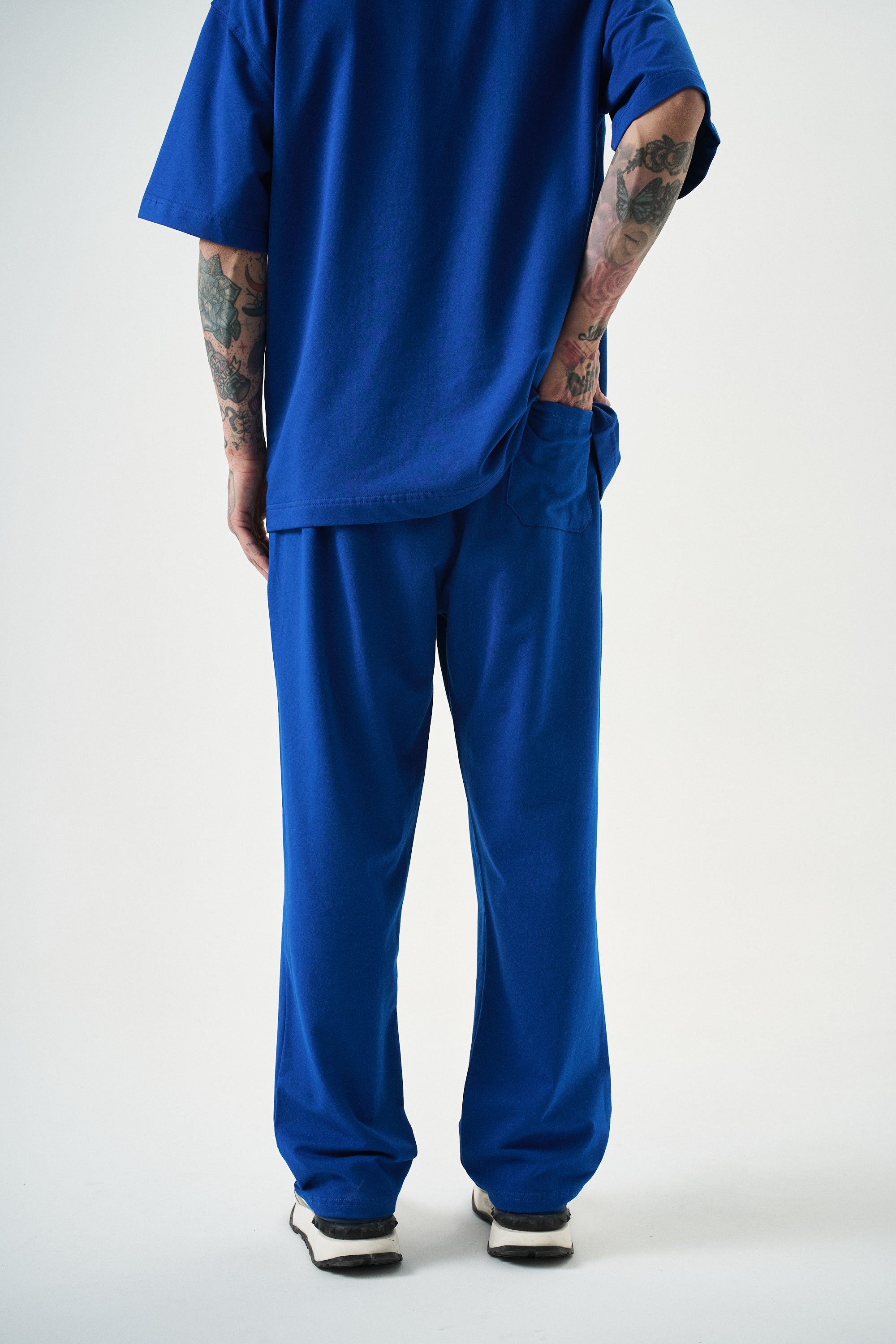 Basic Baggy Sweatpant Sax Blue