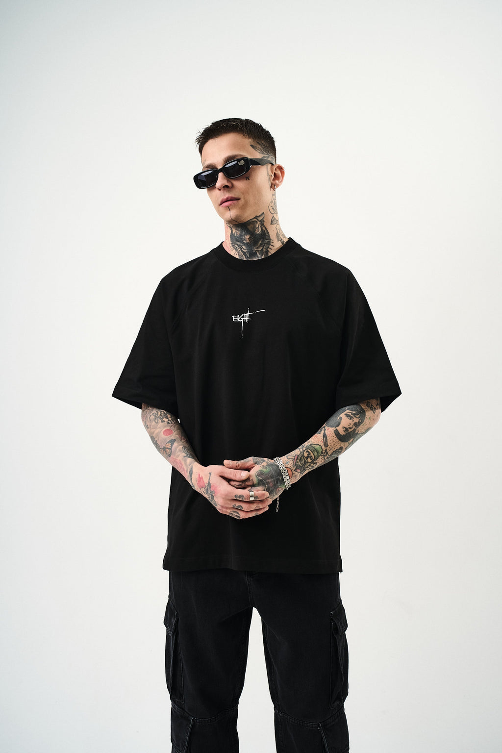 Eight Oversized T-Shirt Black