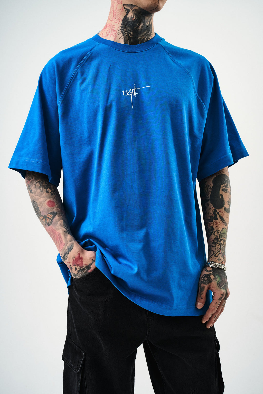 Eight Oversized T-Shirt Blue