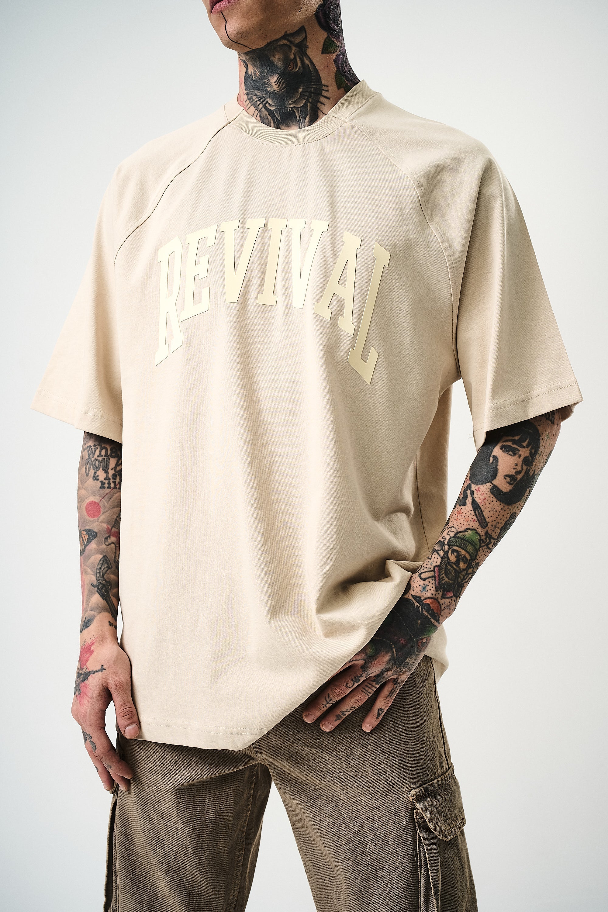 Revival Oversized T-Shirt Beige