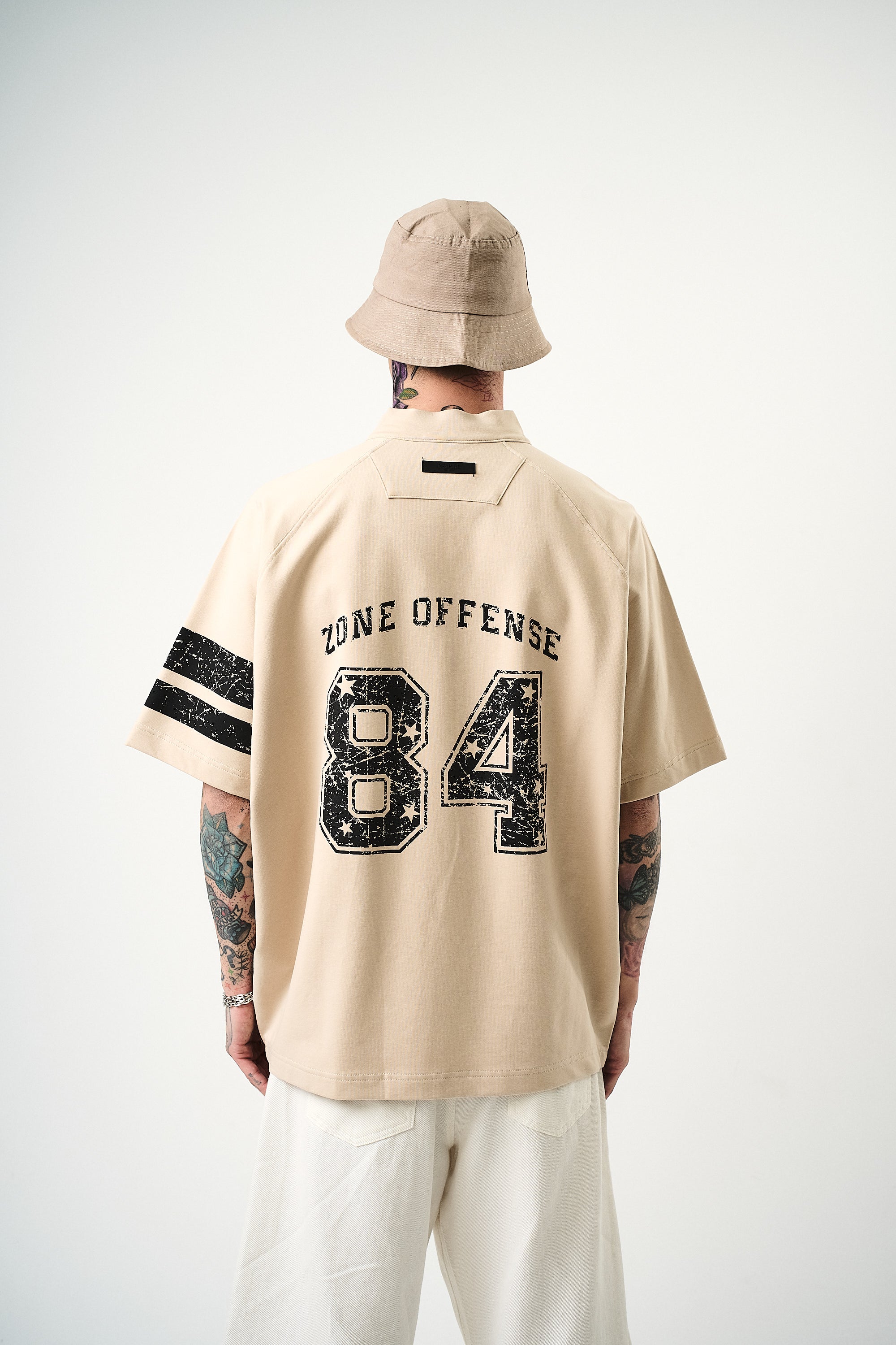 84 Zone Oversized T-Shirt Beige