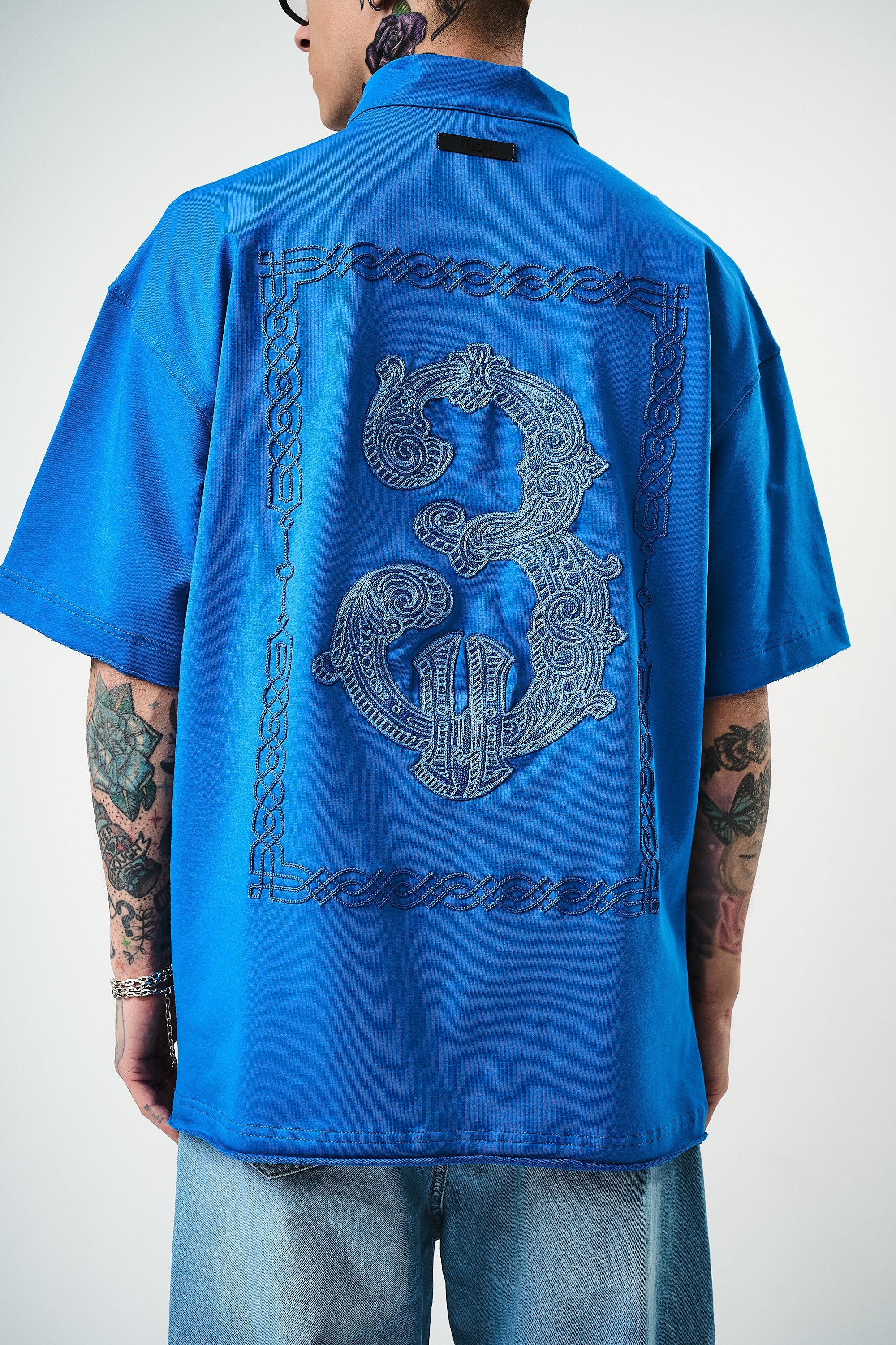 3 Oversized T-Shirt Blue