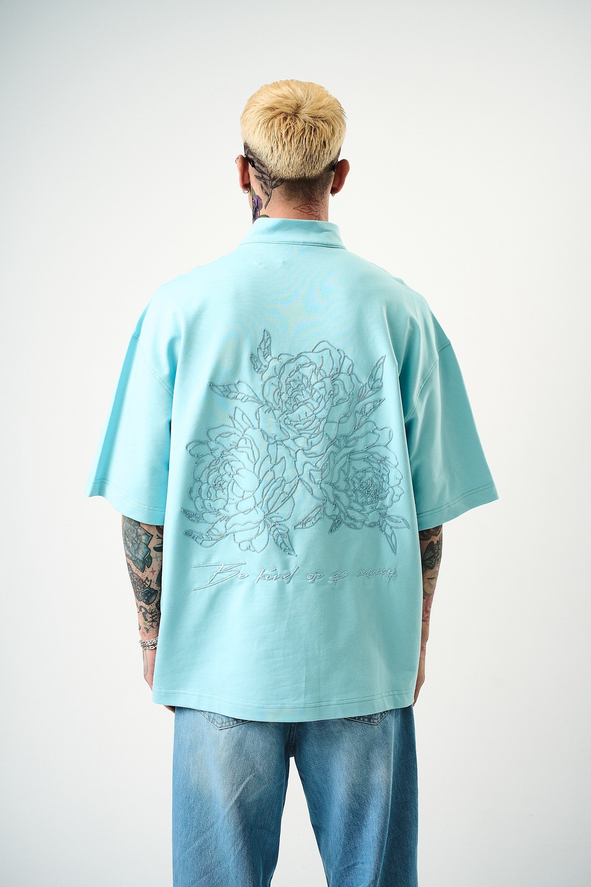 Be Kind Oversized T-Shirt Baby Blue