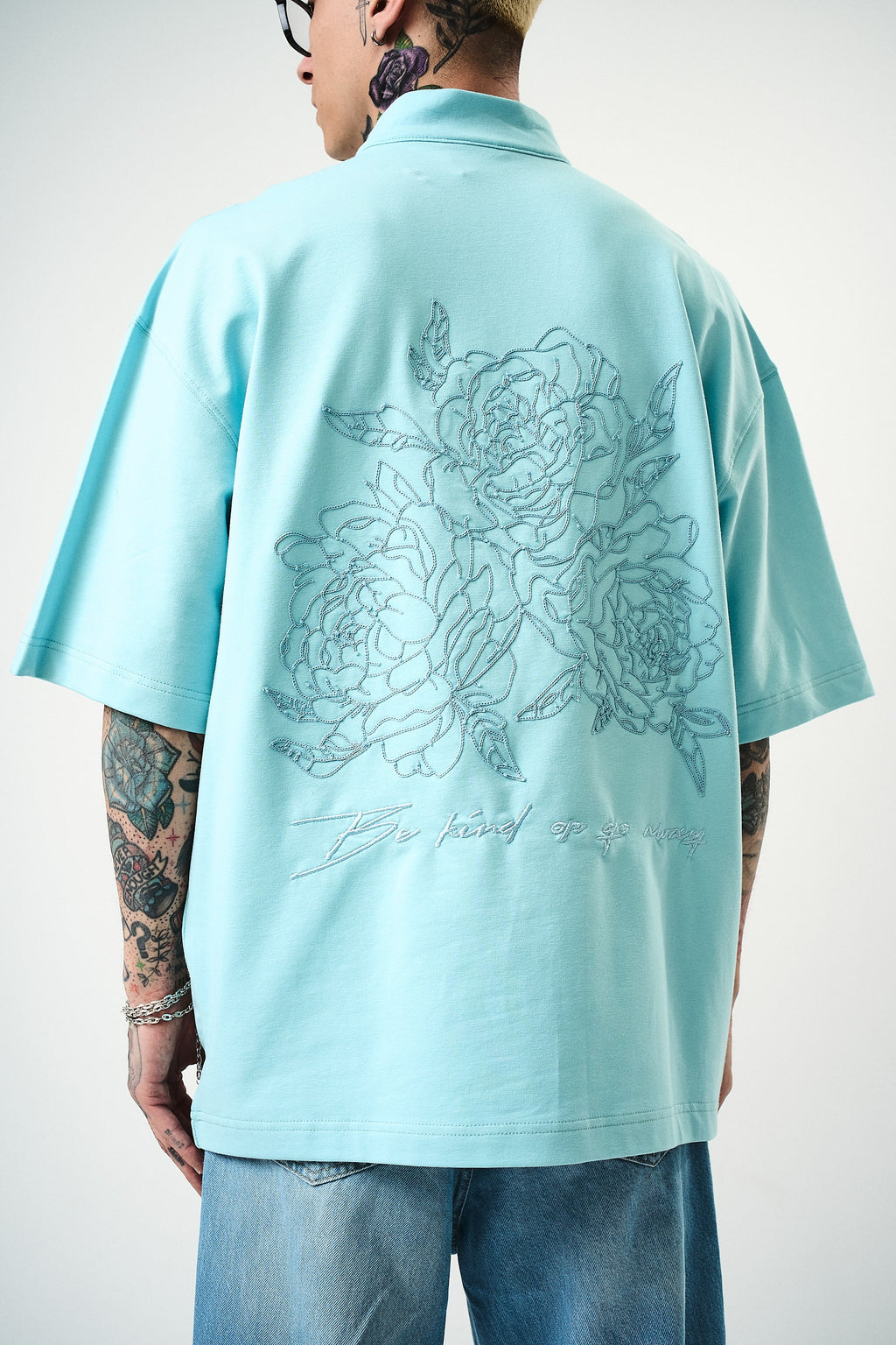 Be Kind Oversized T-Shirt Baby Blue
