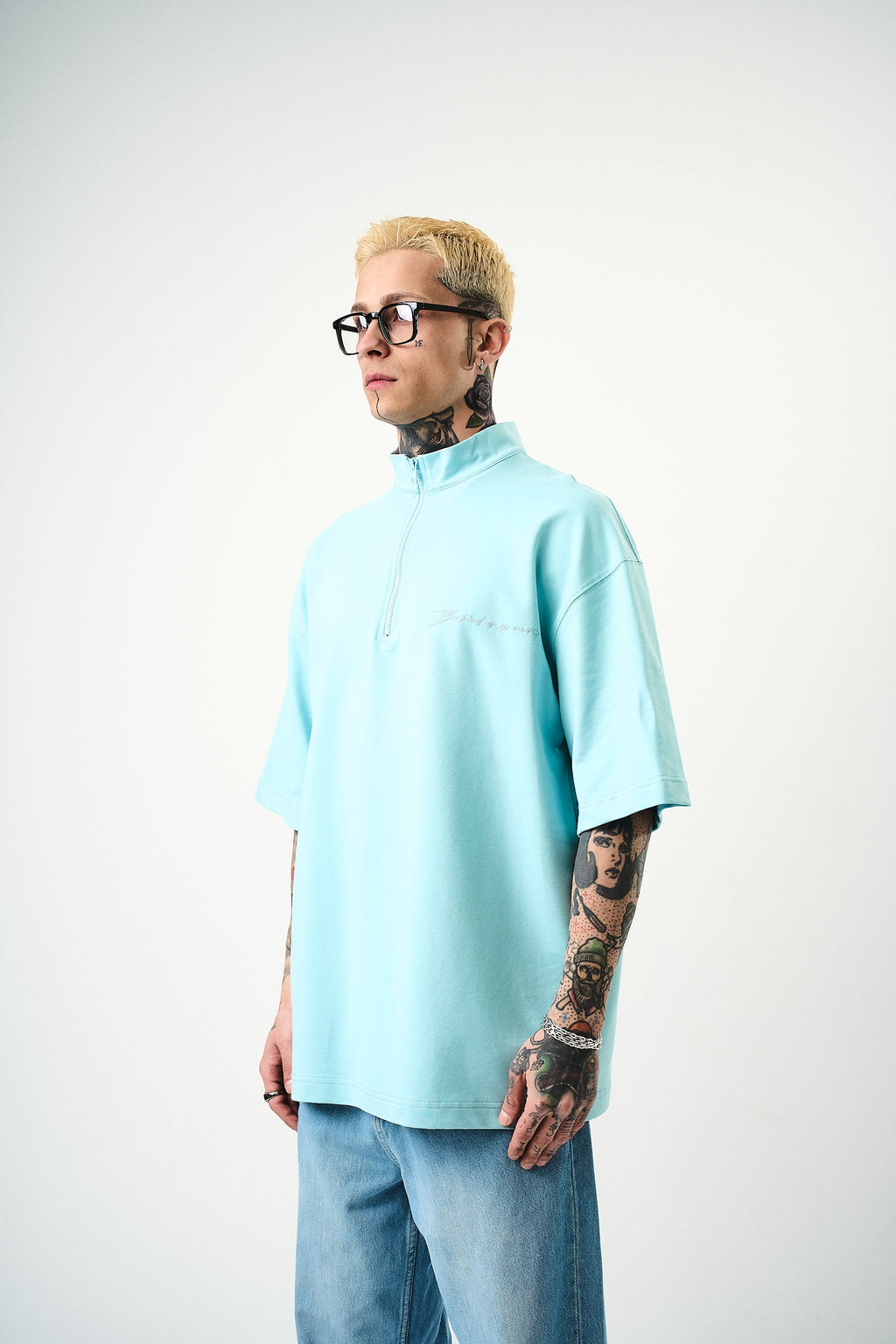 Be Kind Oversized T-Shirt Baby Blue