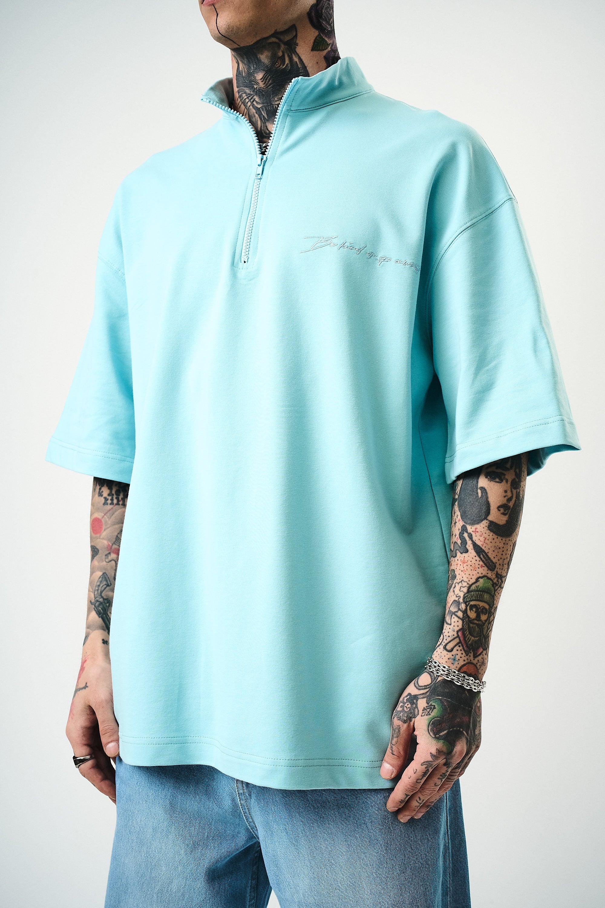 Be Kind Oversized T-Shirt Baby Blue
