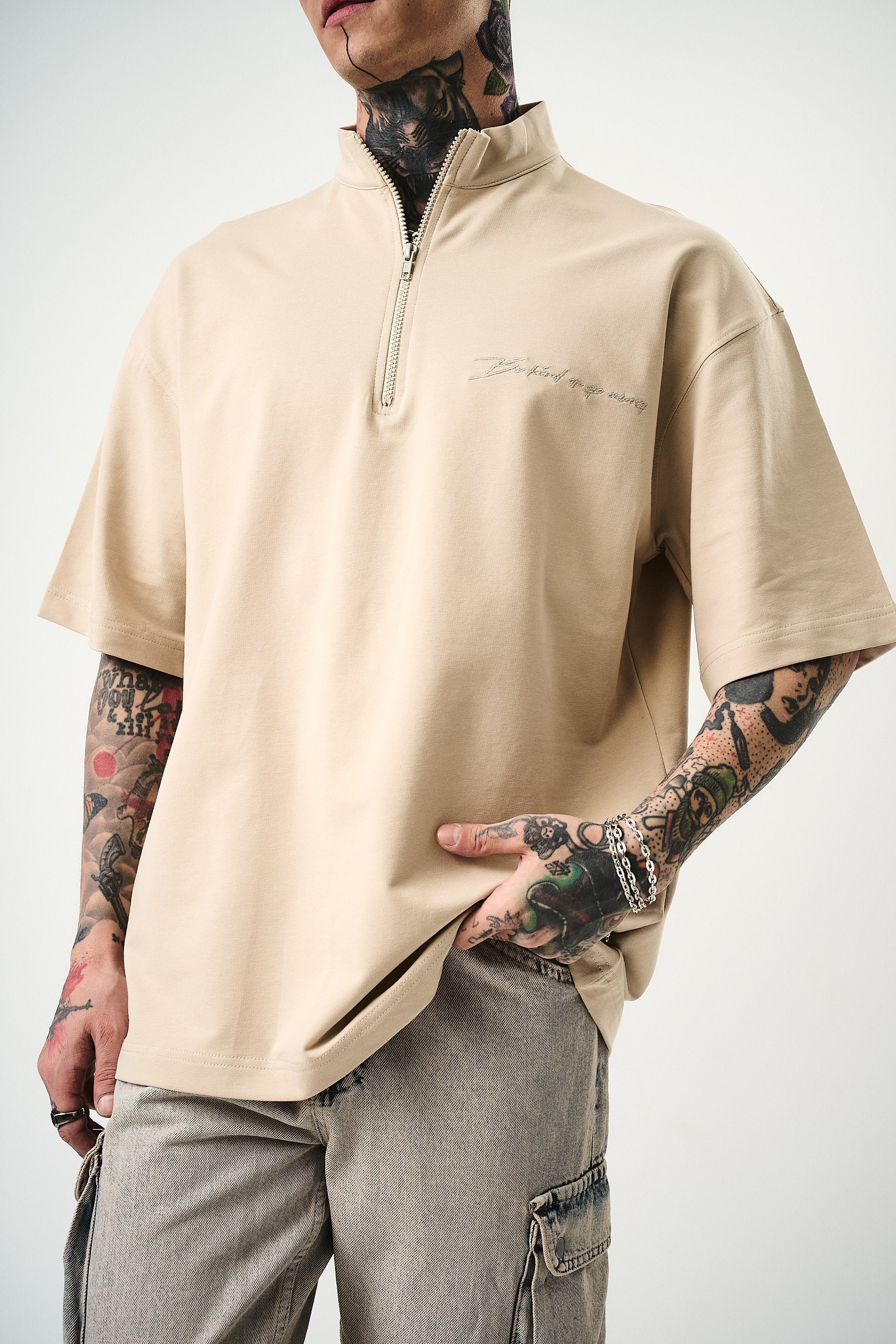 Be Kind Oversized T-Shirt Beige