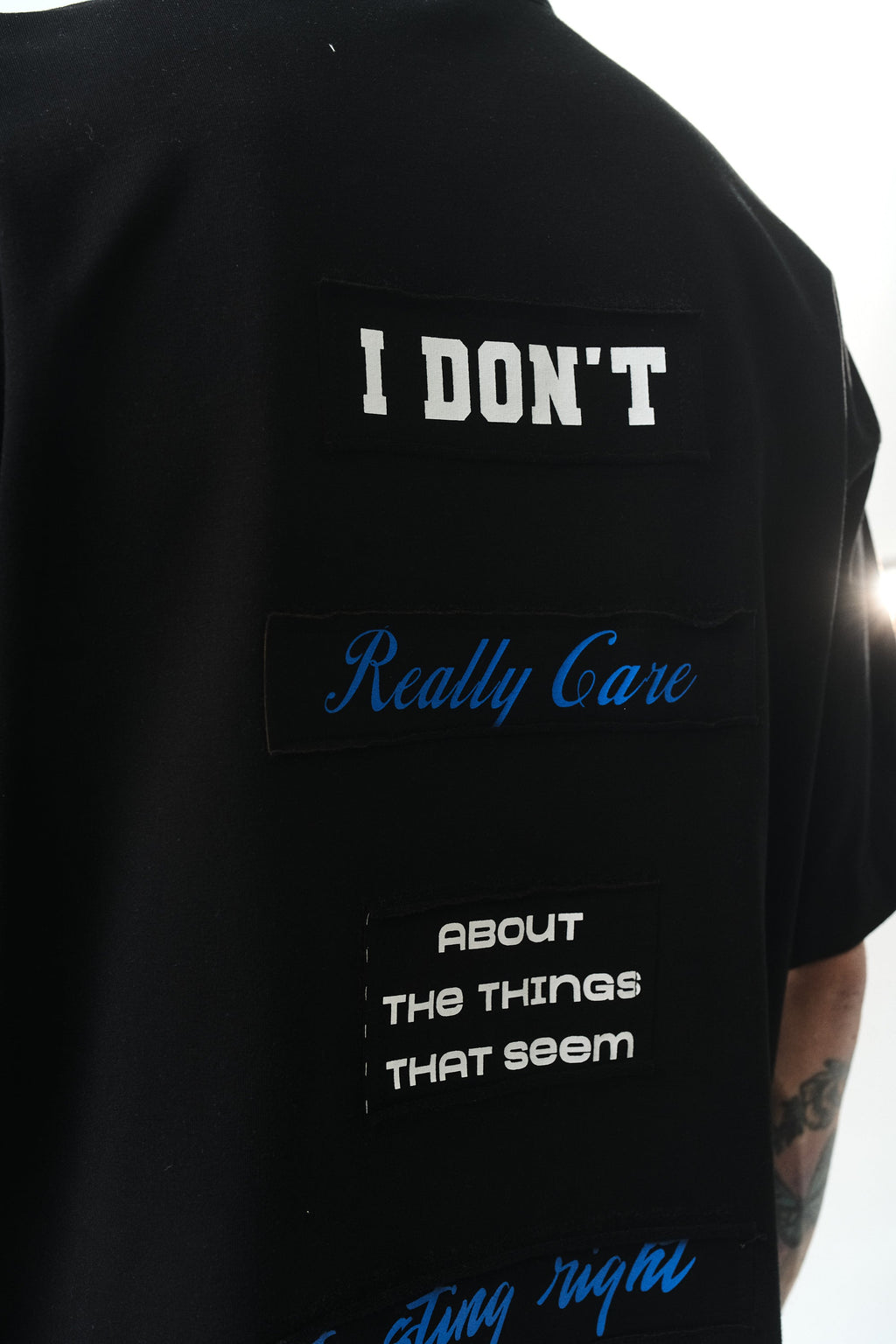 I Don't Oversized T-Shirt Black