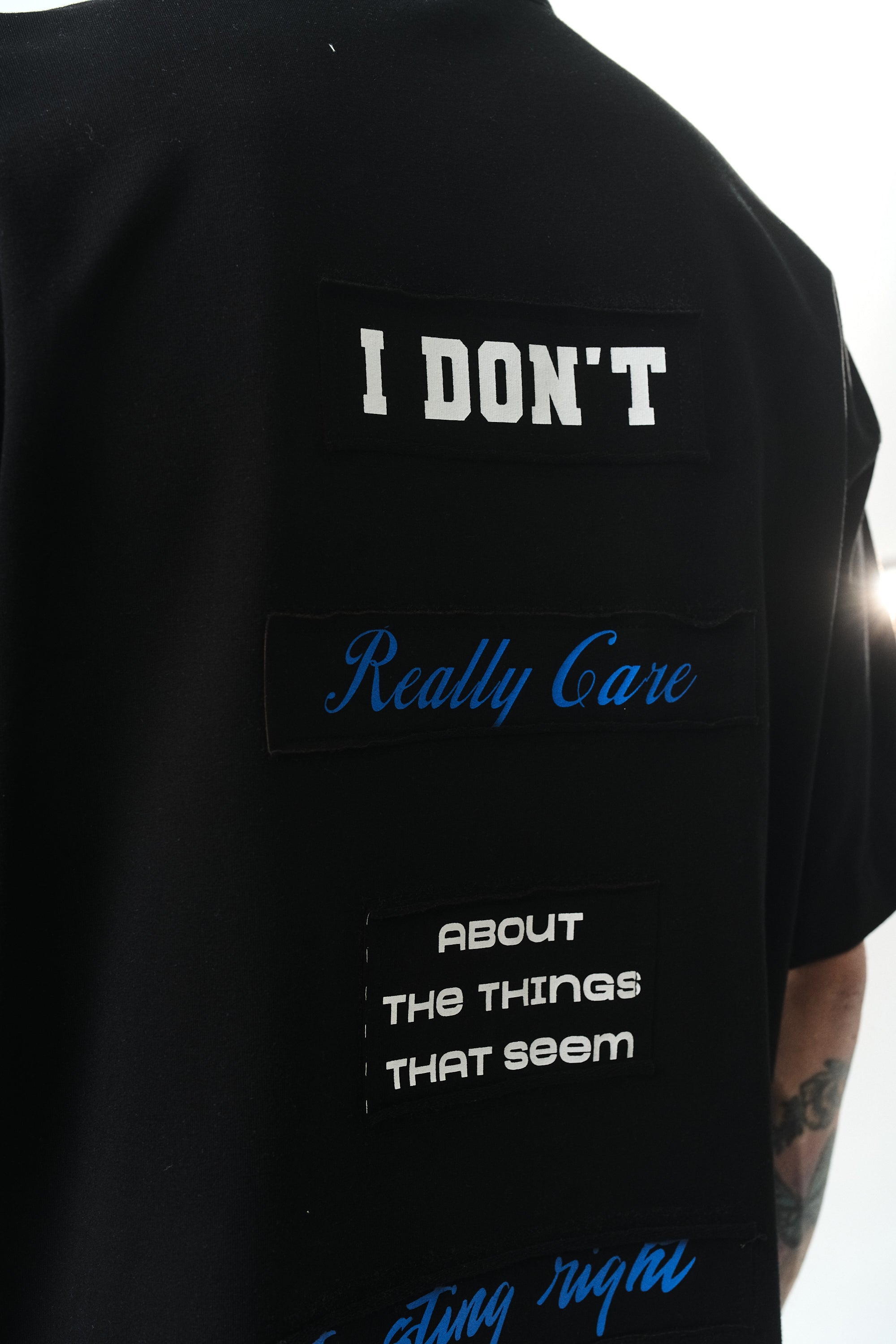 I Don't Oversized T-Shirt Black