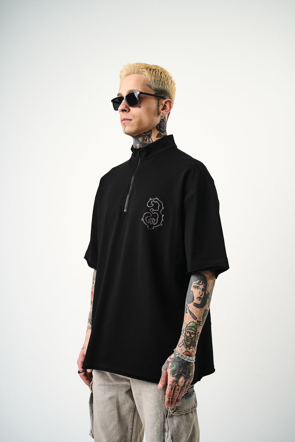 3 Oversized T-Shirt Black