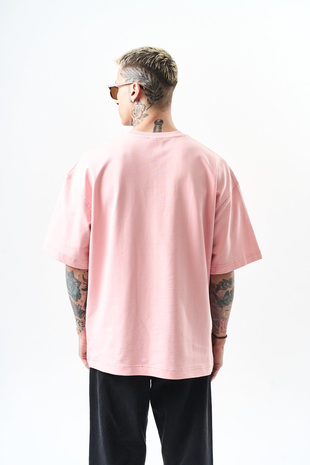 Respire Injection Printed Oversized T-Shirt Salmon