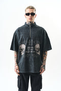 Still Alive Washed Oversized T-Shirt Black