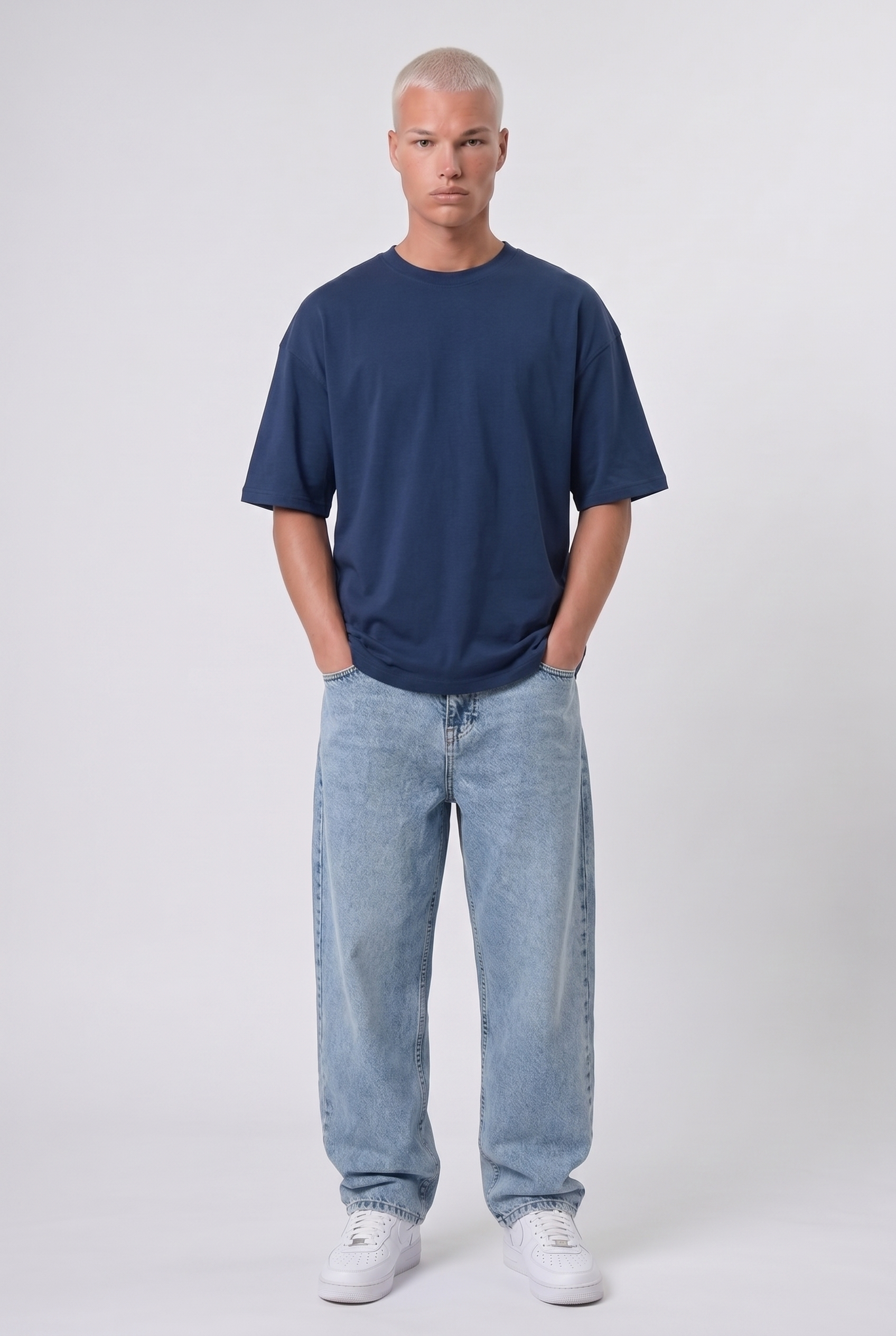 Basic Oversized T-Shirt 24/1 Navy