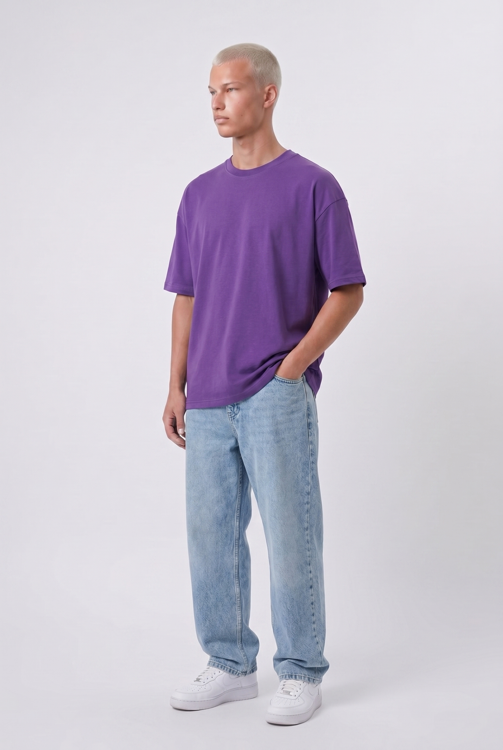 Basic Oversized T-Shirt 24/1 Purple