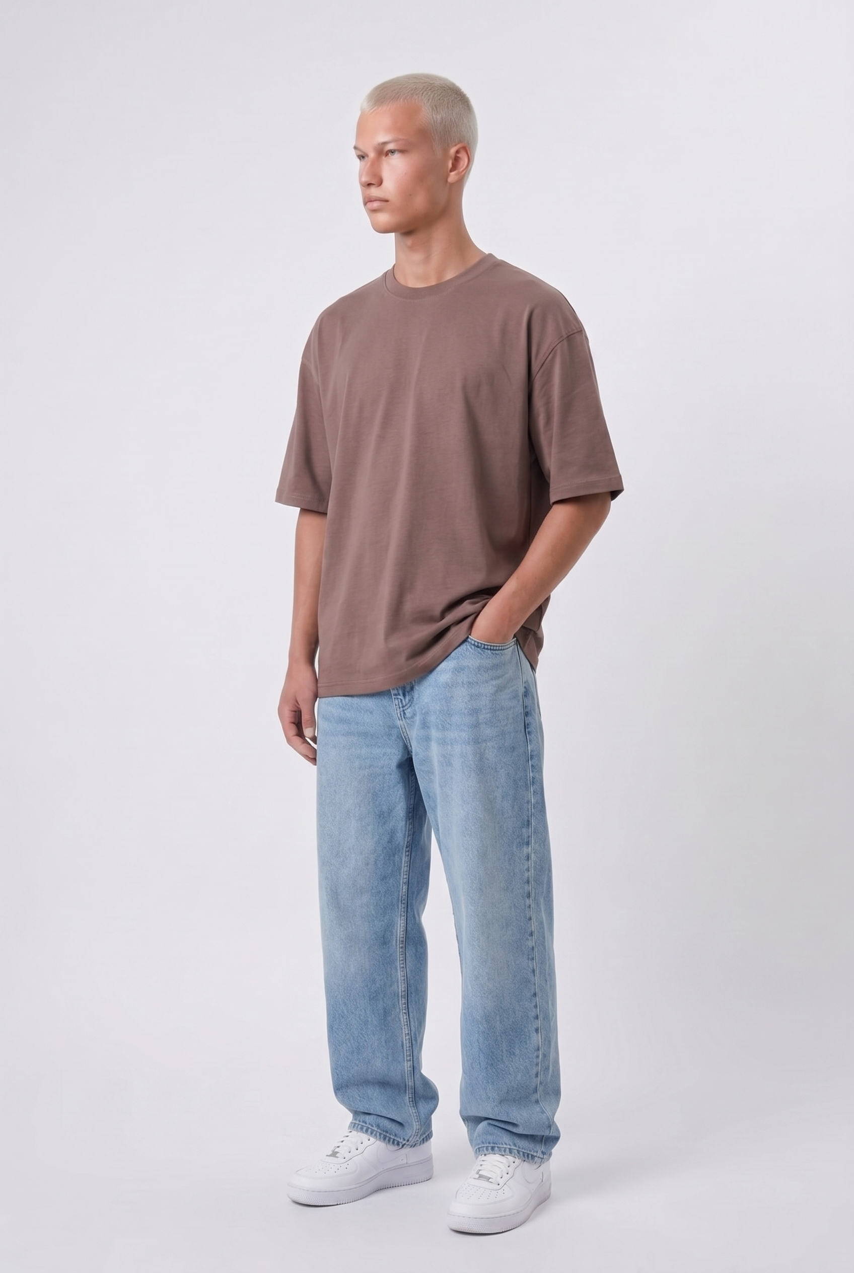 Basic Oversized T-Shirt 24/1 Brown