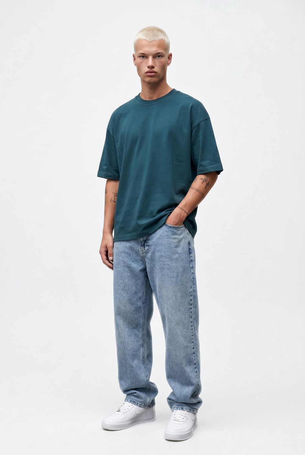 Basic Oversized T-Shirt 24/1 Emerald