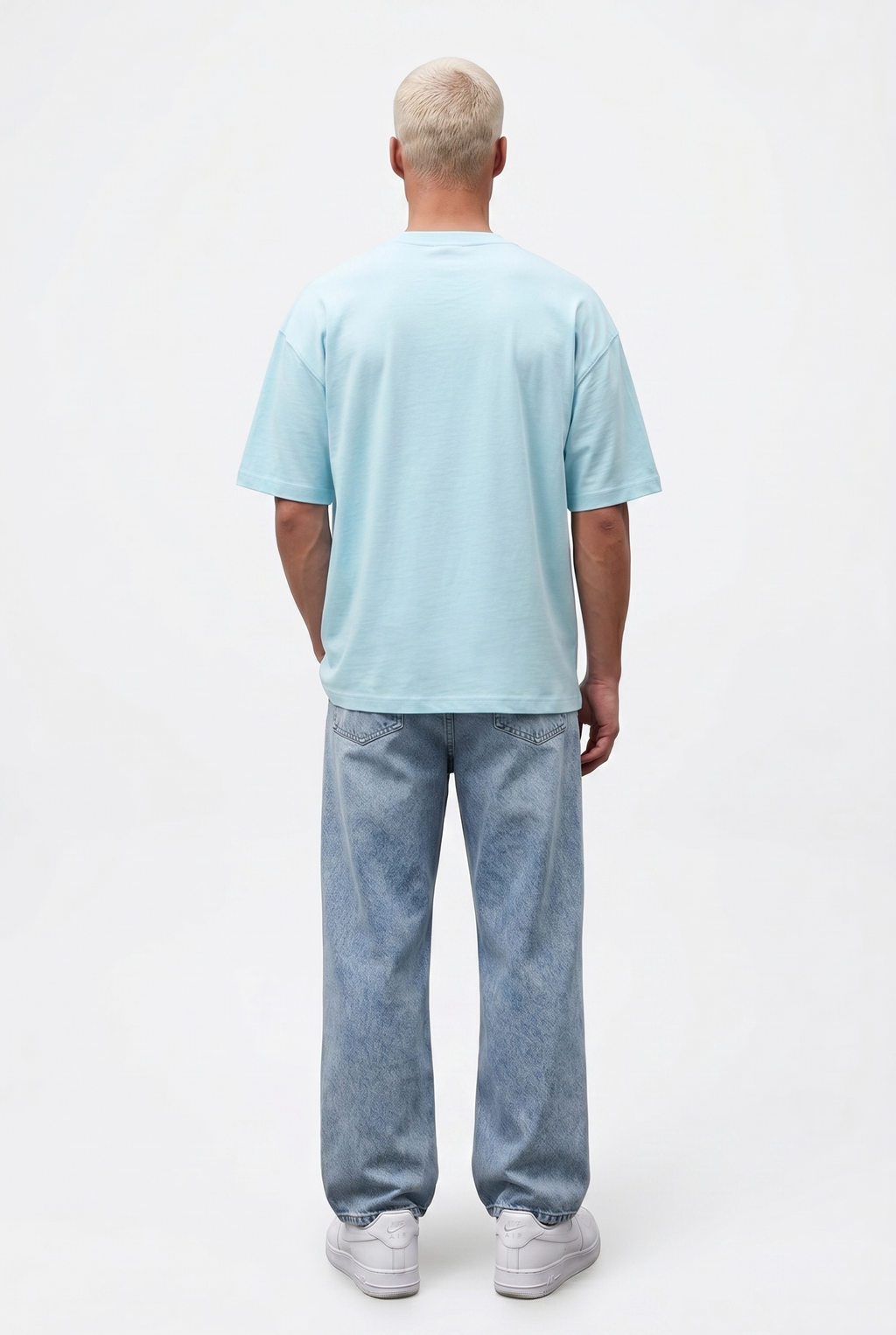 Basic Oversized T-Shirt 24/1 Baby Blue