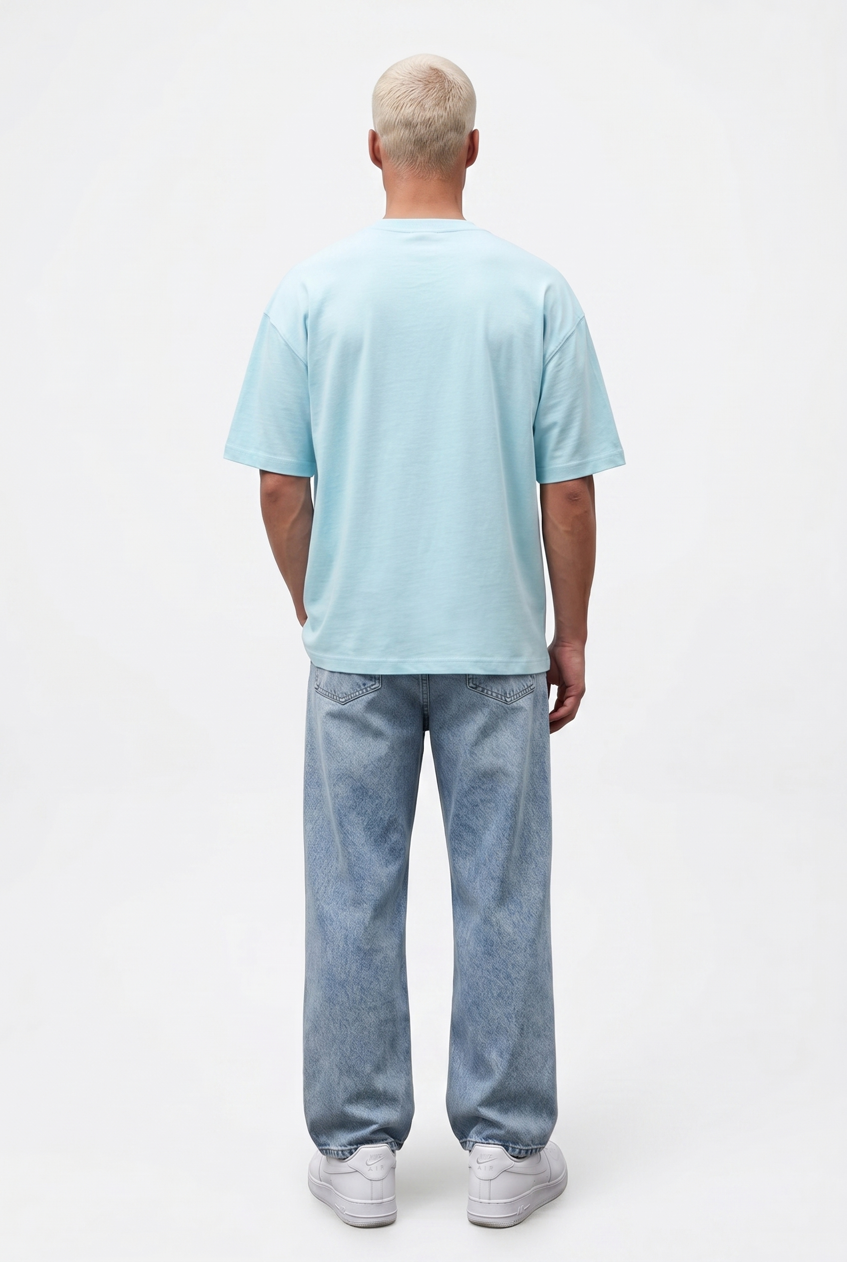 Basic Oversized T-Shirt 24/1 Baby Blue