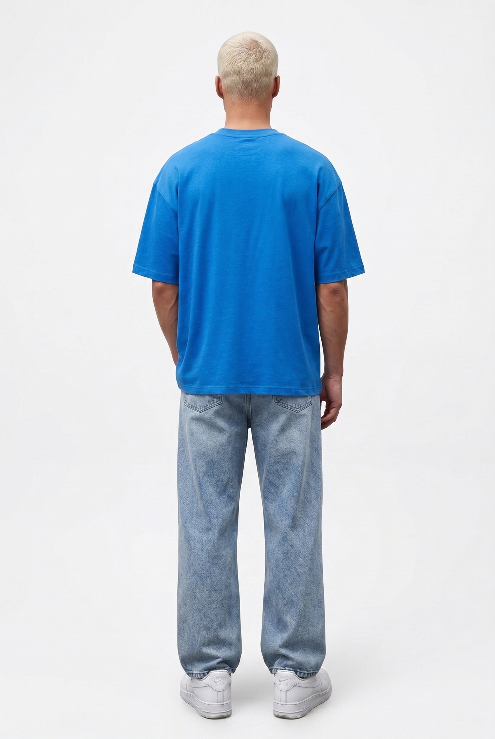 Basic Oversized T-Shirt 24/1 Sax Blue