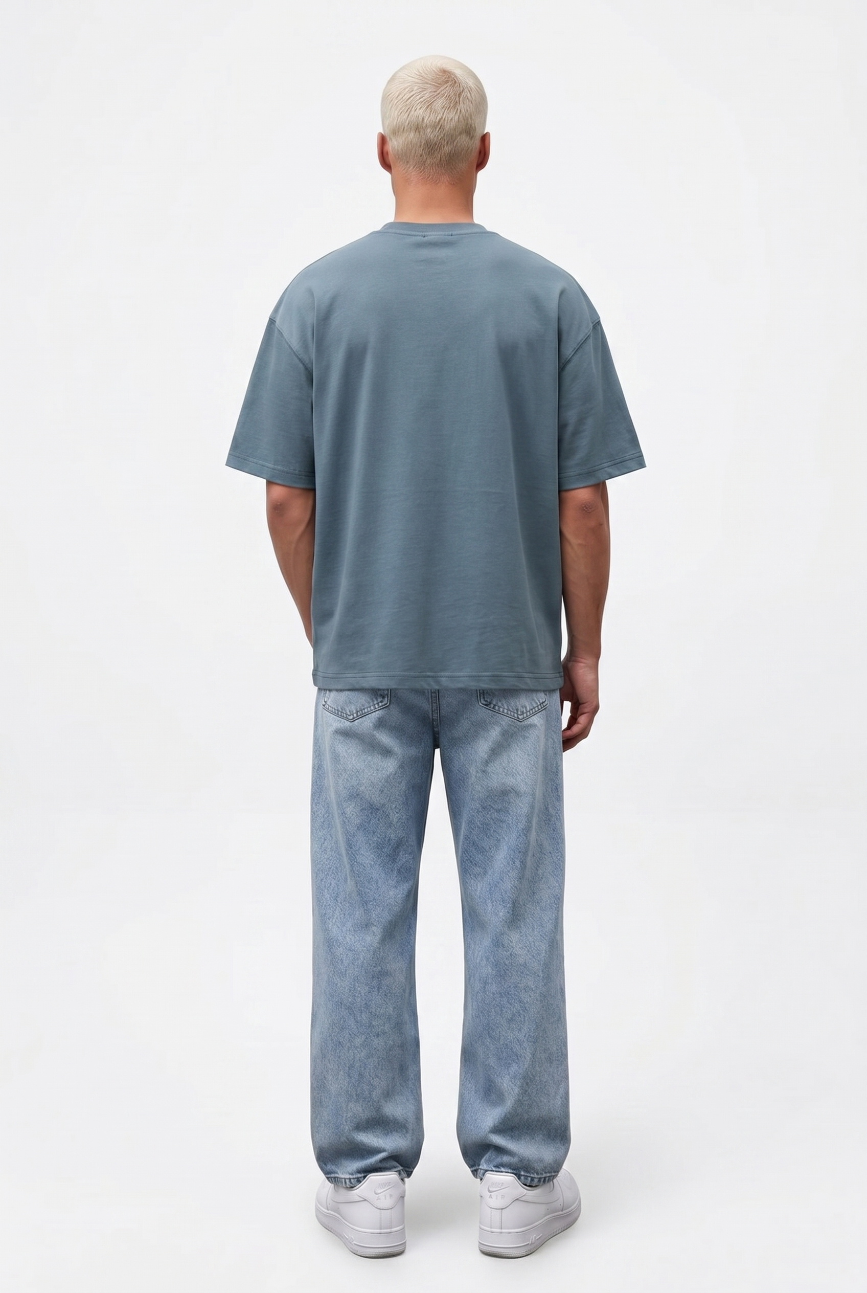 Basic Oversized T-Shirt 24/1 Petrol Blue