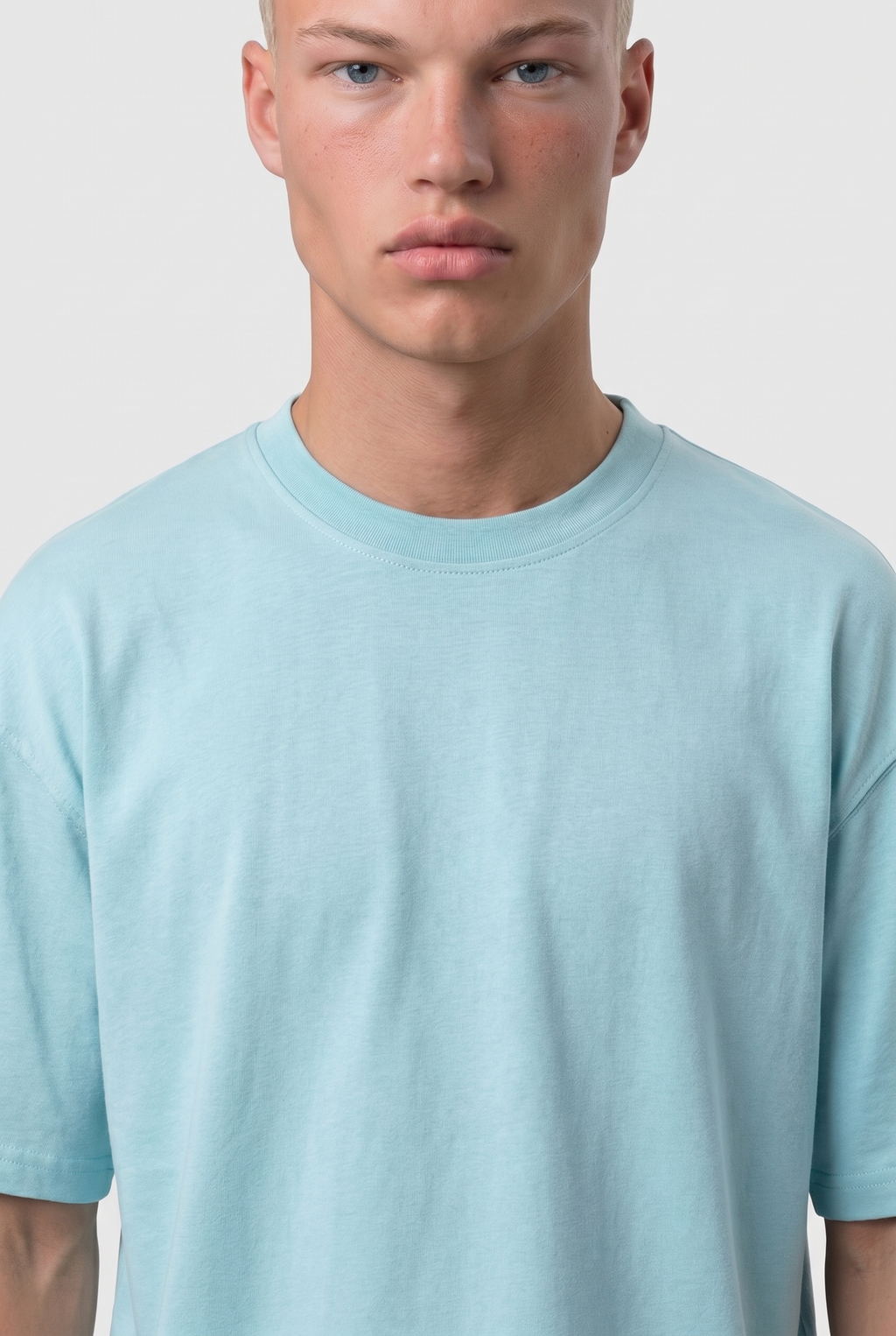 Basic Oversized T-Shirt 24/1 Baby Blue