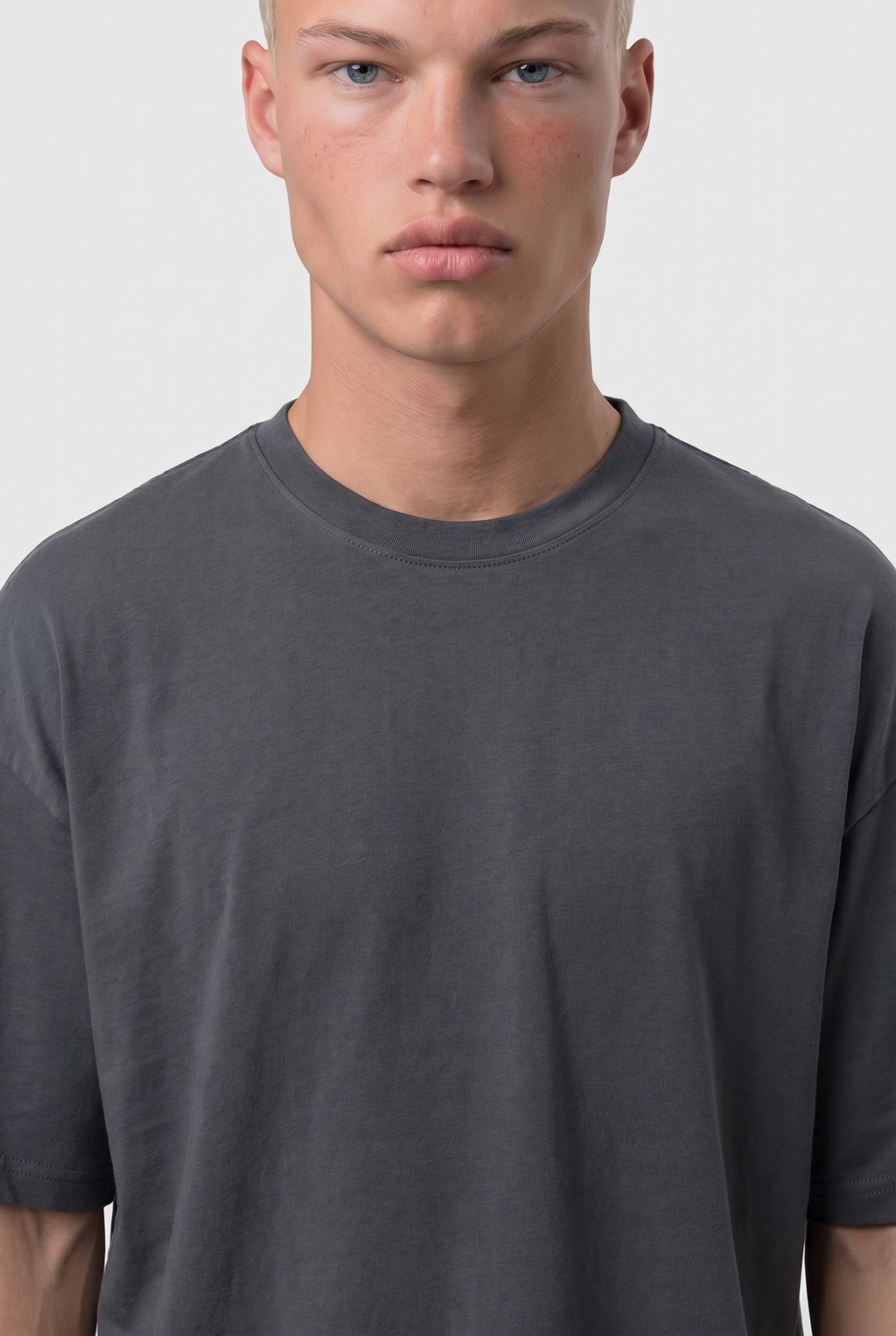 Basic Oversized T-Shirt 24/1 Smoked
