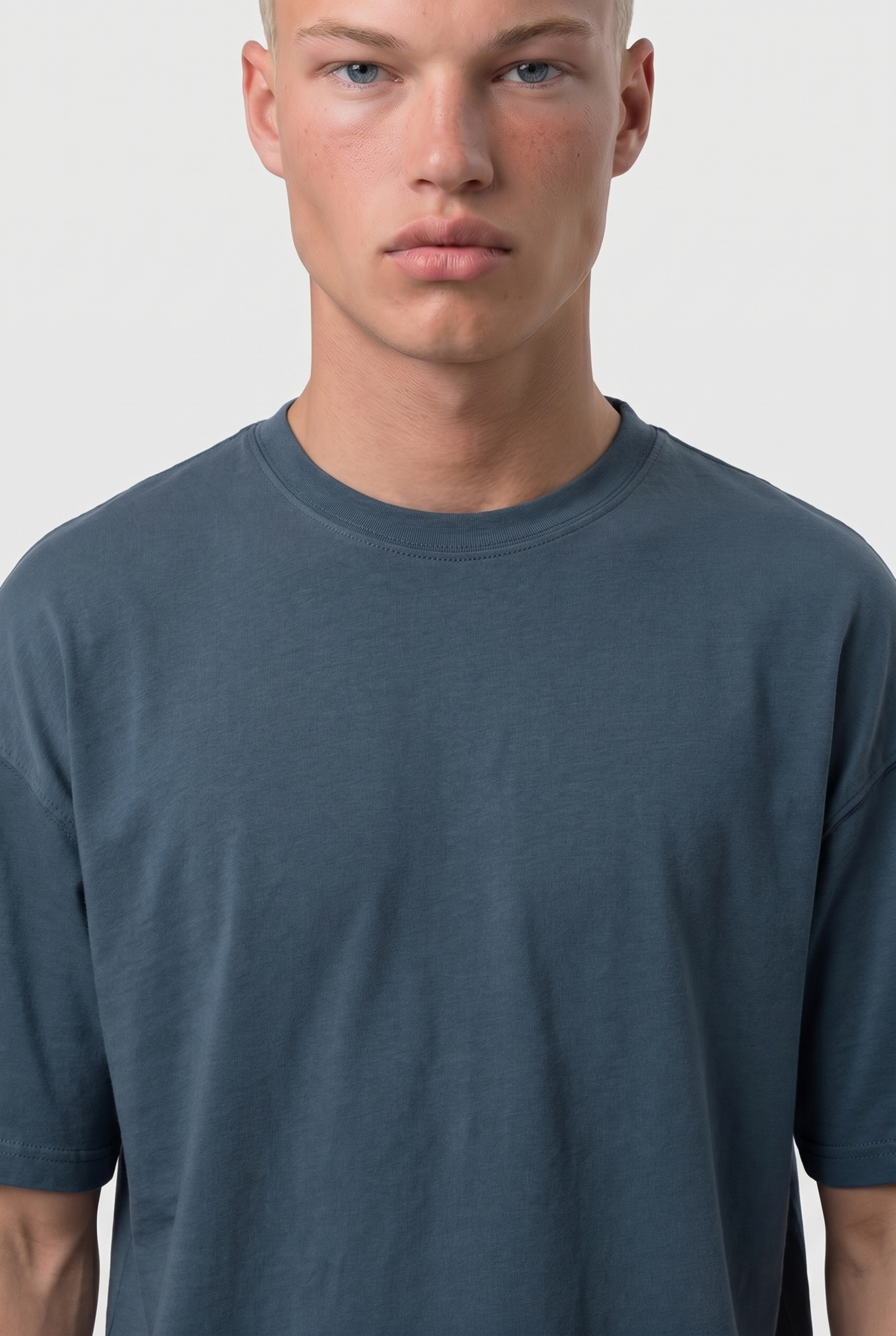 Basic Oversized T-Shirt 24/1 Petrol Blue