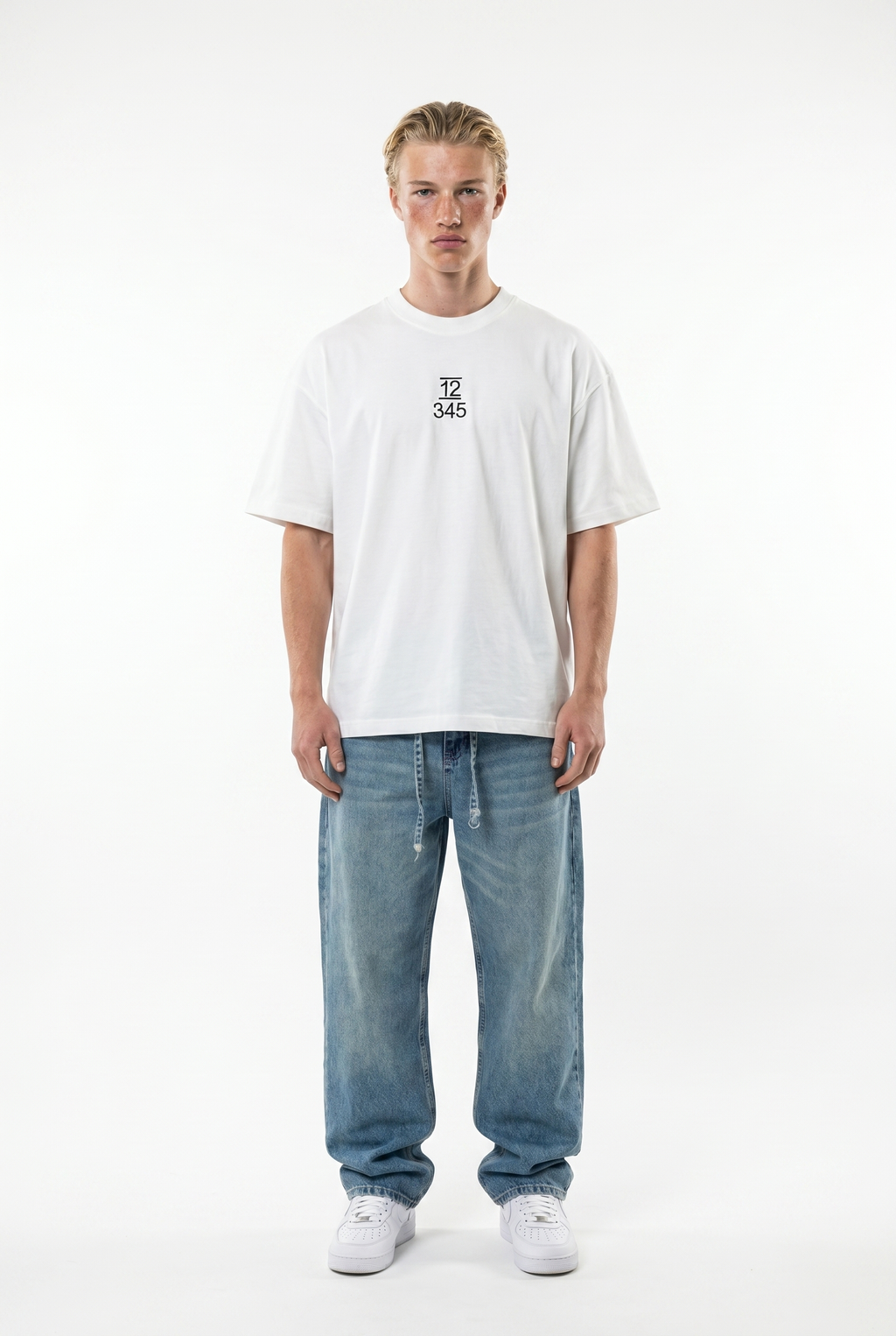 Embroidered Oversized T-Shirt Ecru