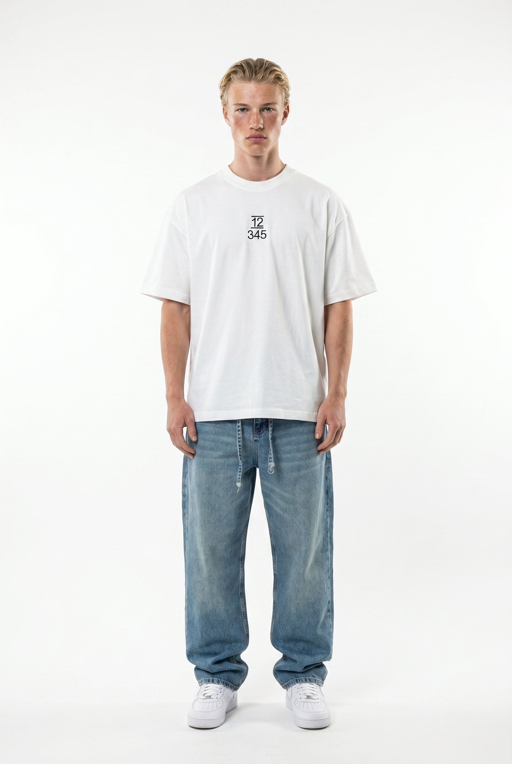 Embroidered Oversized T-Shirt Ecru