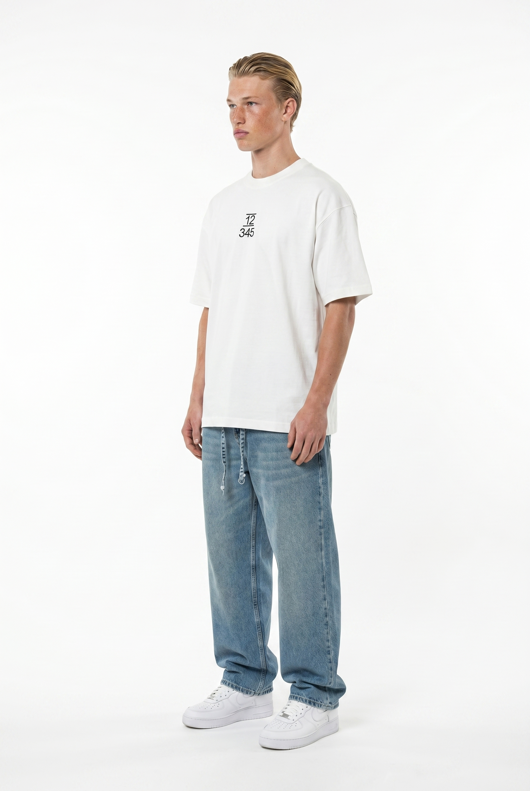 Embroidered Oversized T-Shirt Ecru