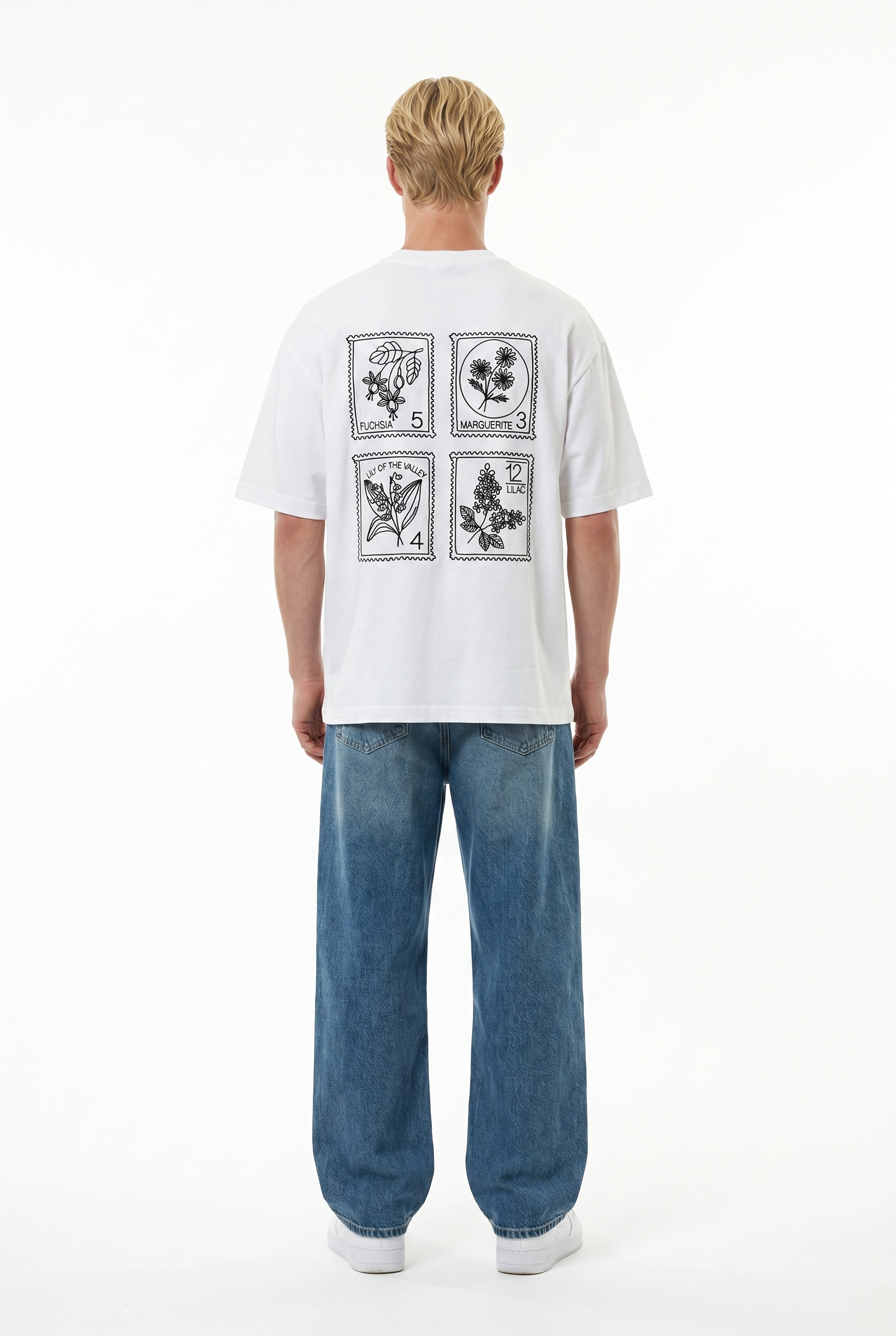Embroidered Oversized T-Shirt Ecru