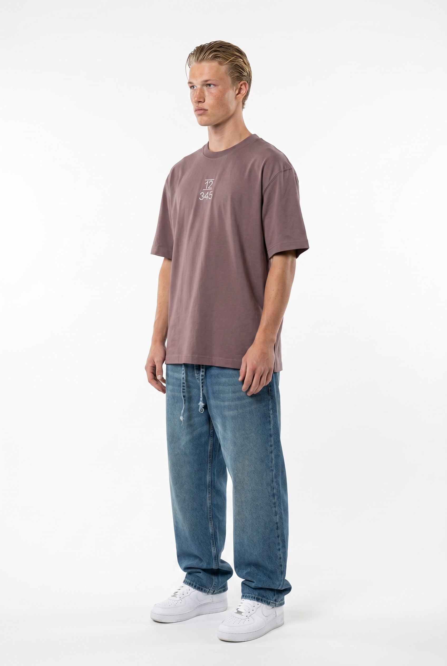 Embroidered Oversized T-Shirt Brown