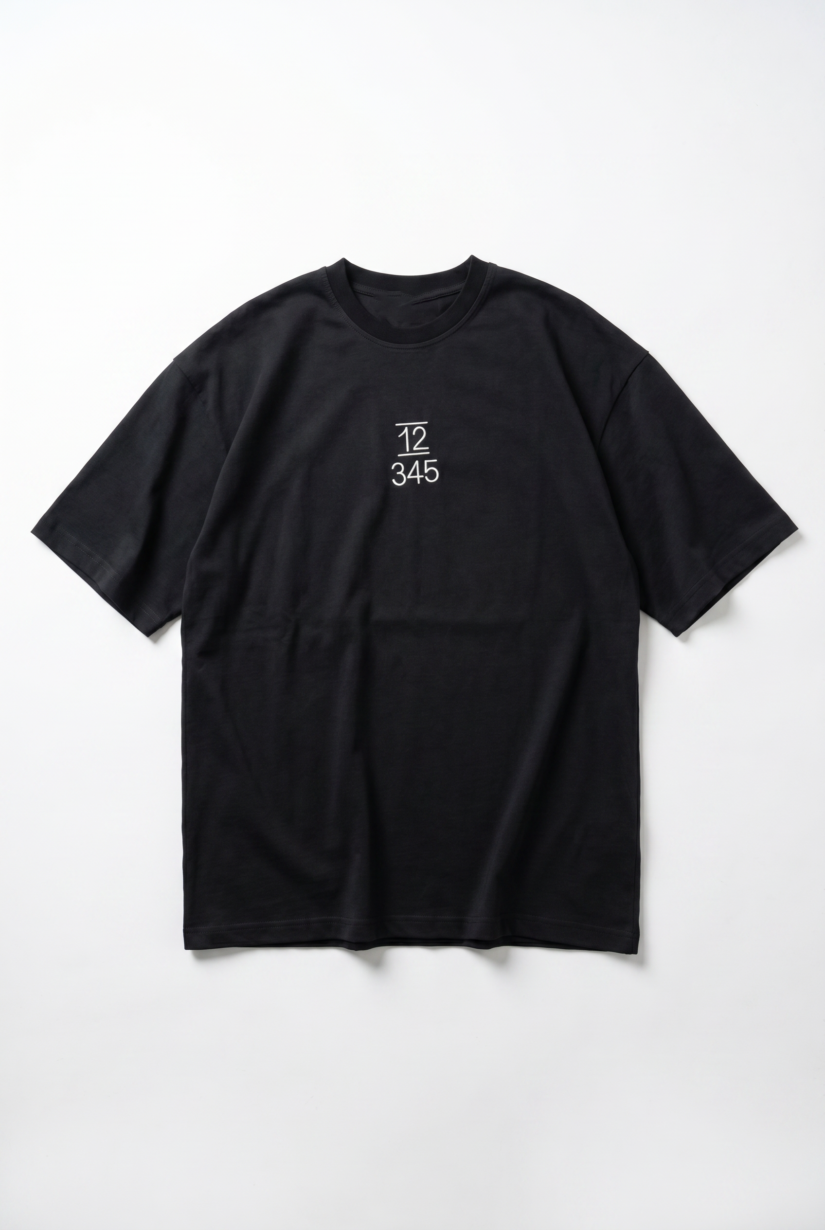 Embroidered Oversized T-Shirt Black