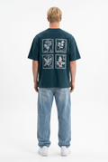 Embroidered Oversized T-Shirt Emerald