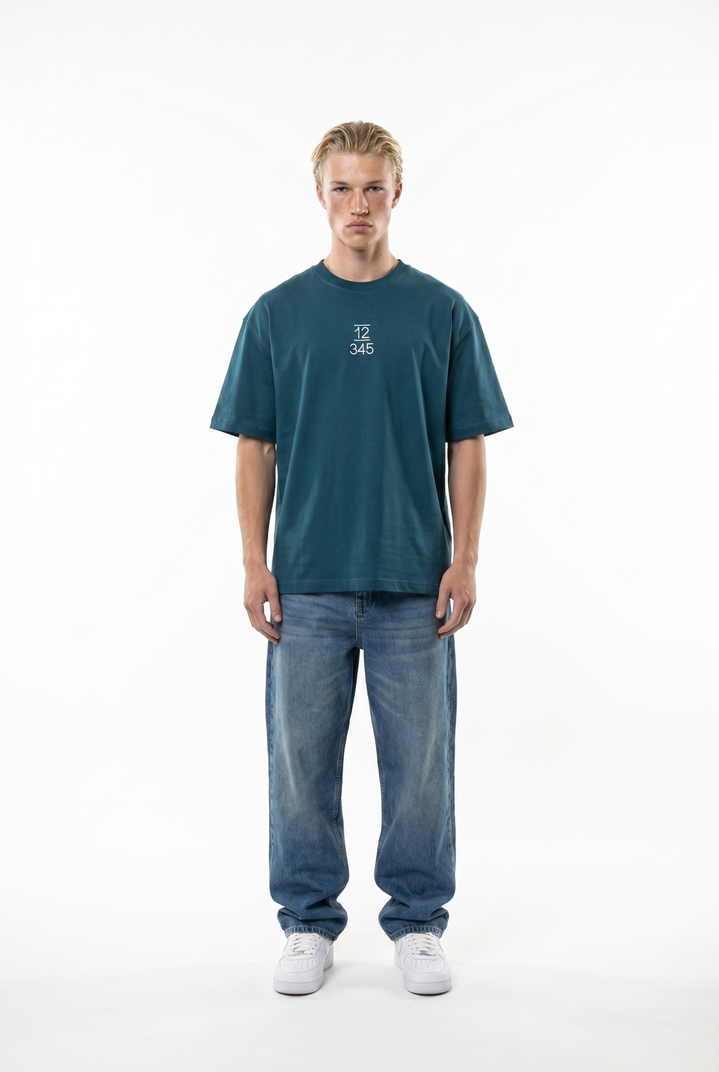 Embroidered Oversized T-Shirt Emerald