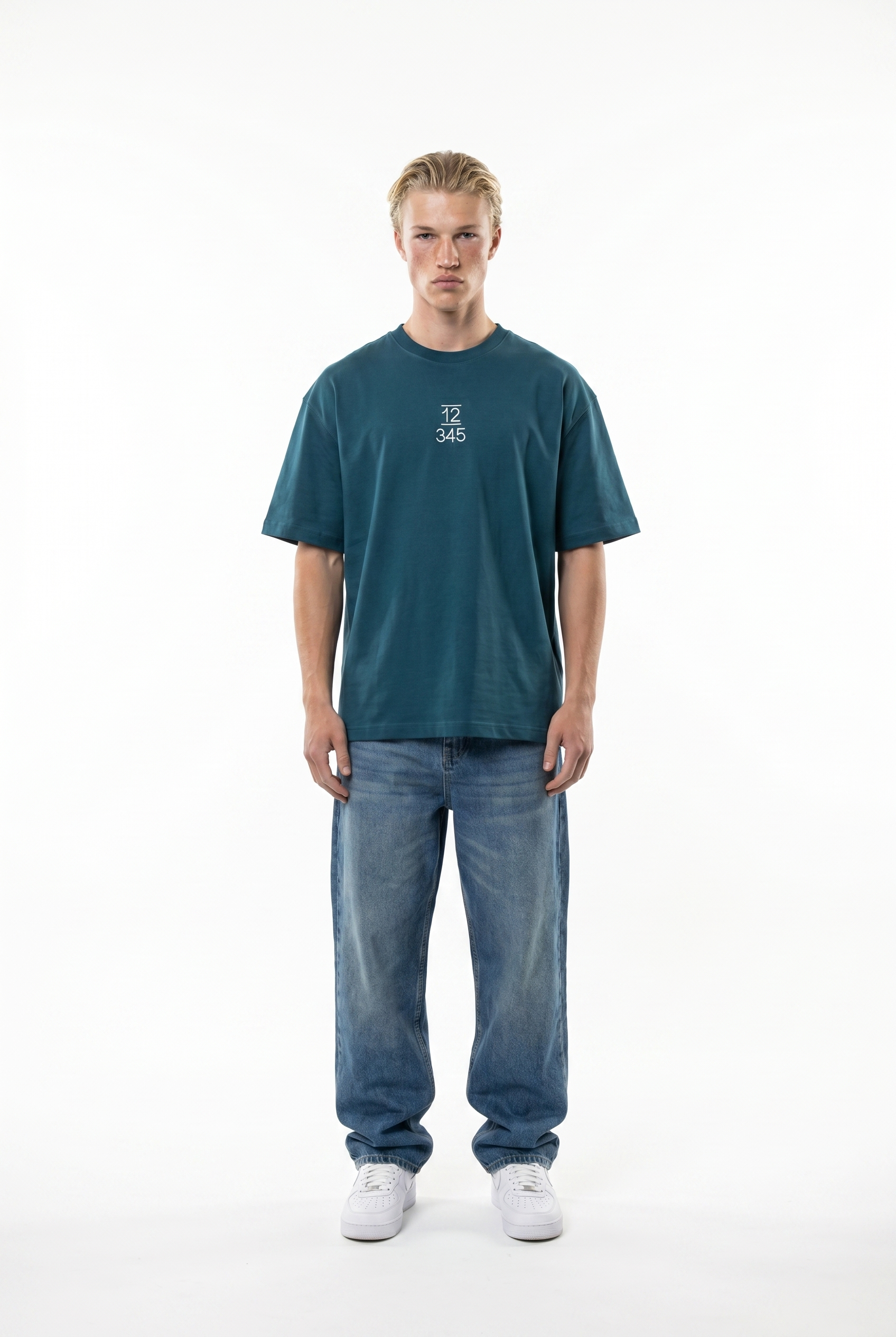 Embroidered Oversized T-Shirt Emerald