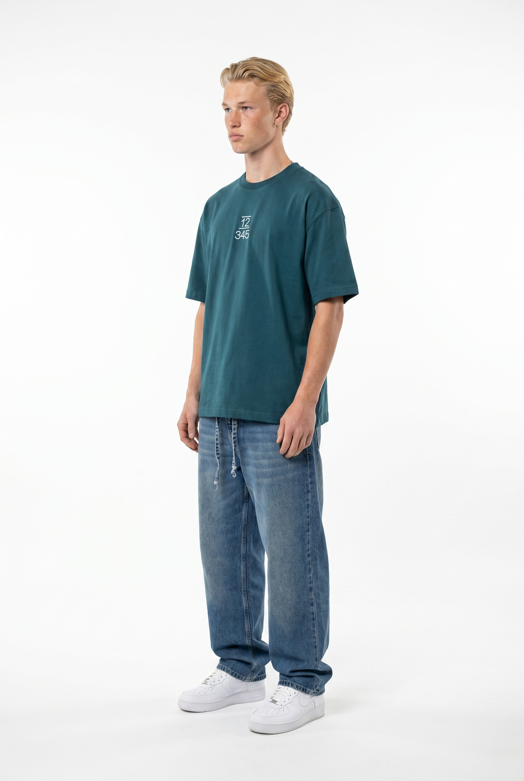 Embroidered Oversized T-Shirt Emerald
