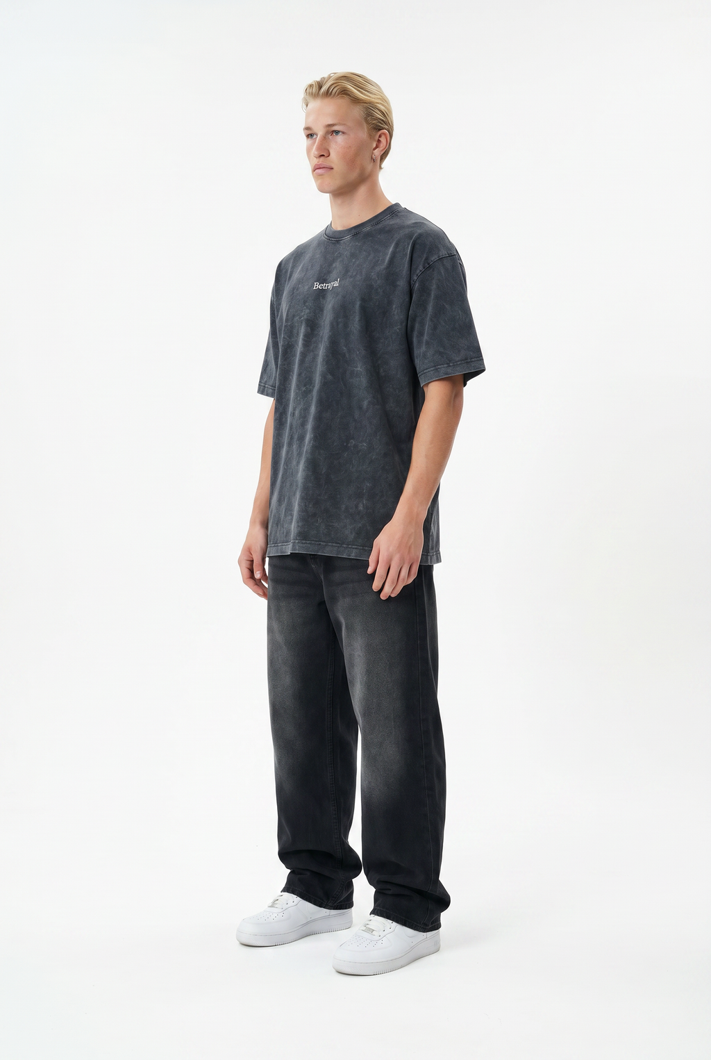 Betrayal Washed Oversized T-Shirt Black