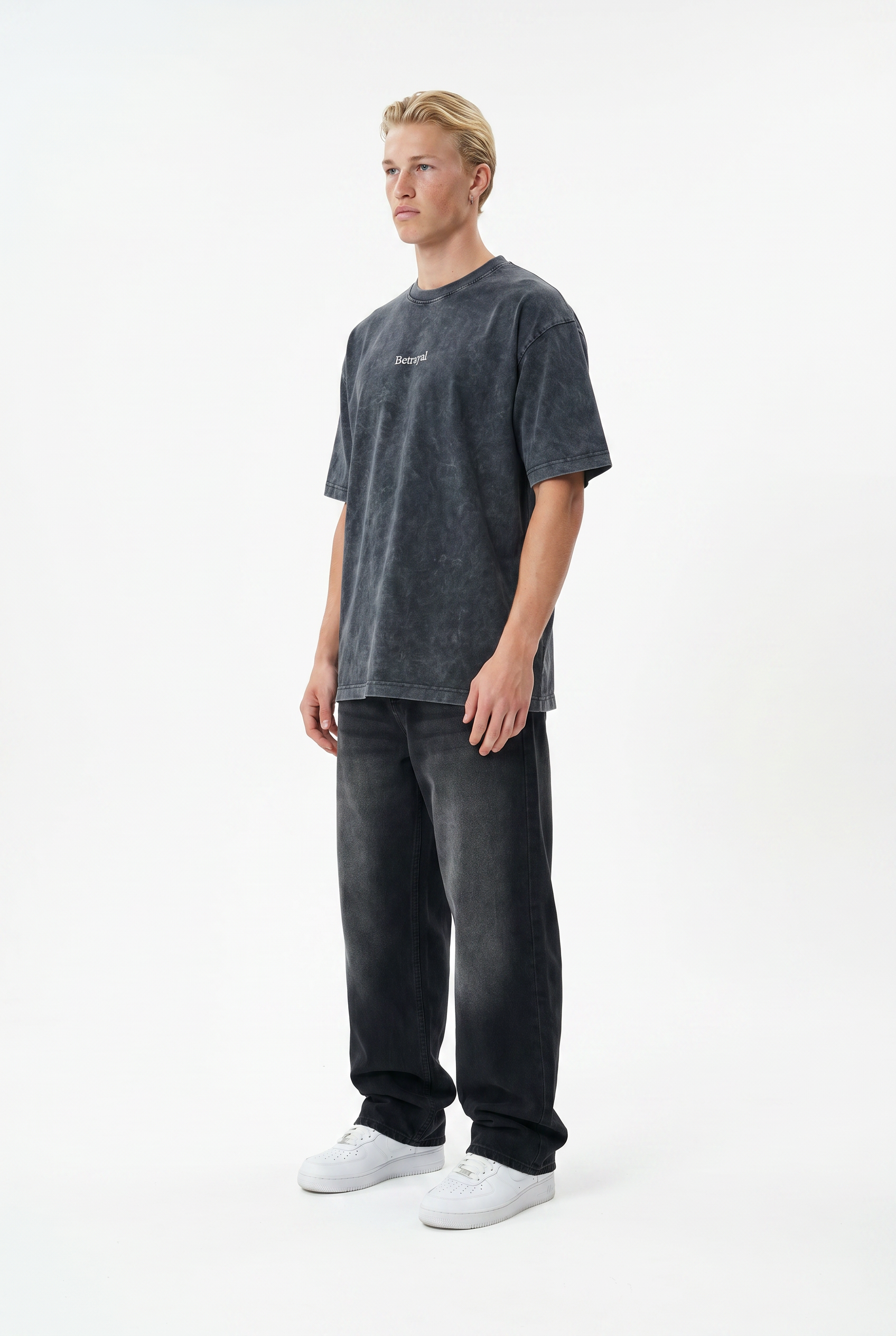 Betrayal Washed Oversized T-Shirt Black