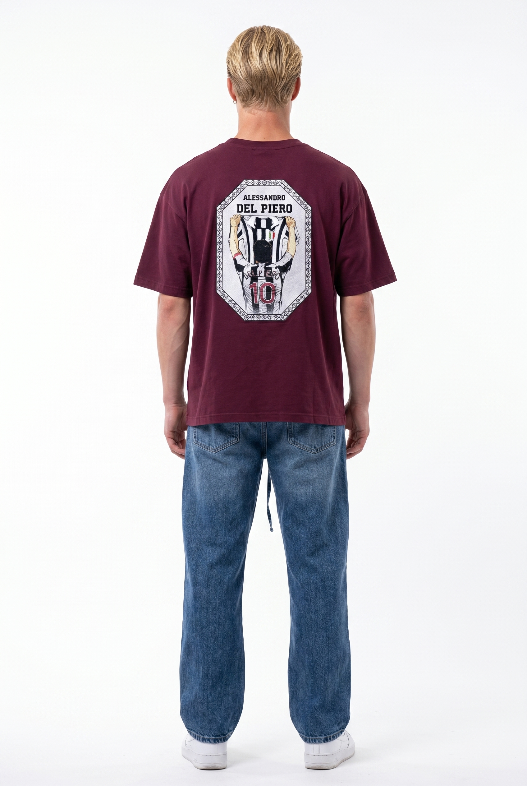 Piero Oversized T-Shirt Burgundy