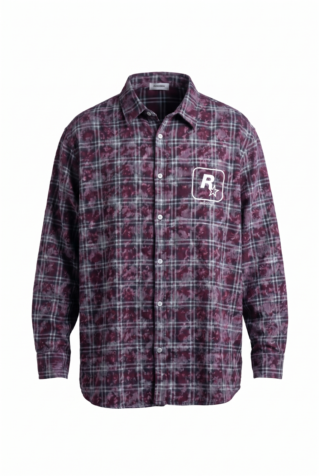 R Oversized Shirt Burgundy