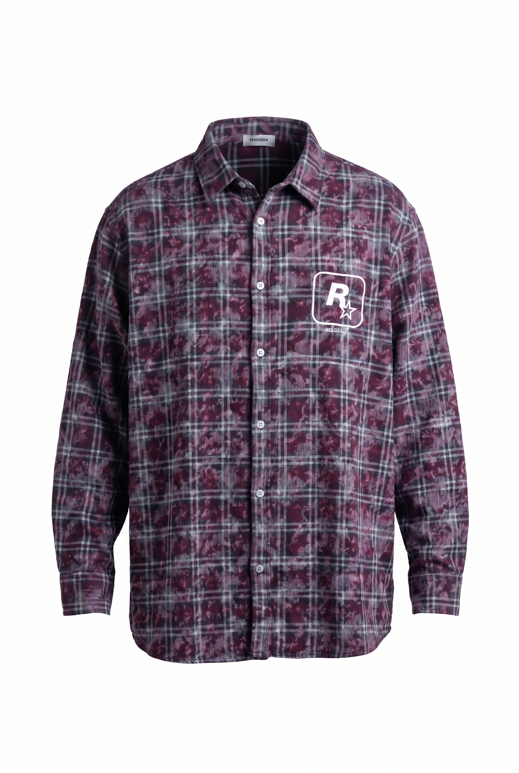 R Oversized Shirt Burgundy