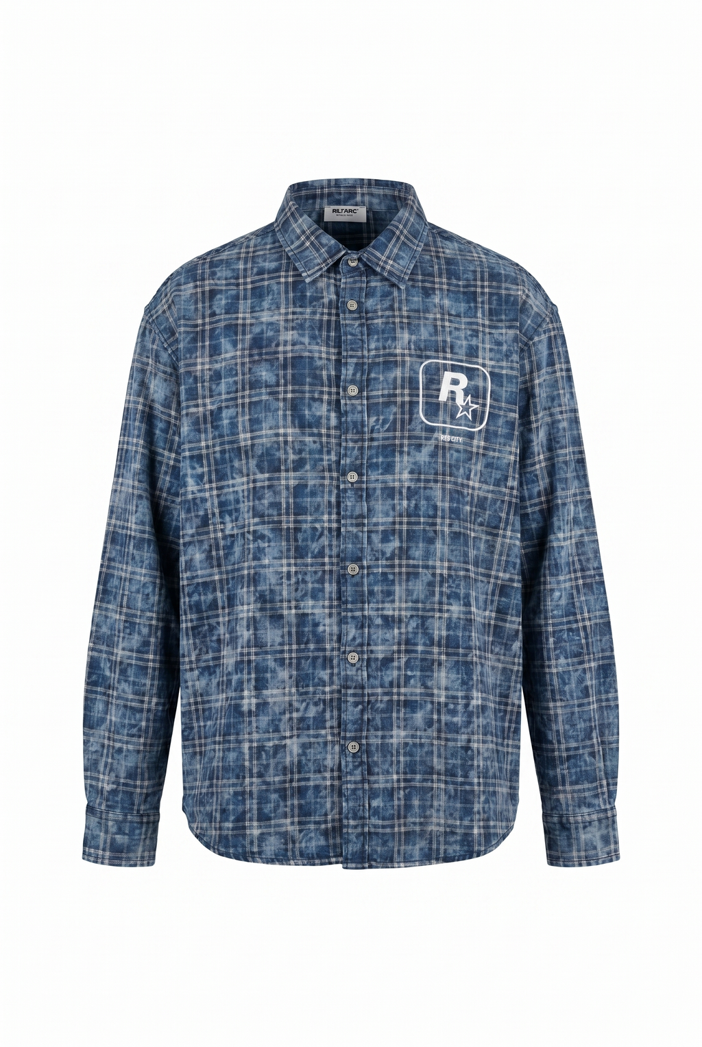 R Oversized Shirt Blue