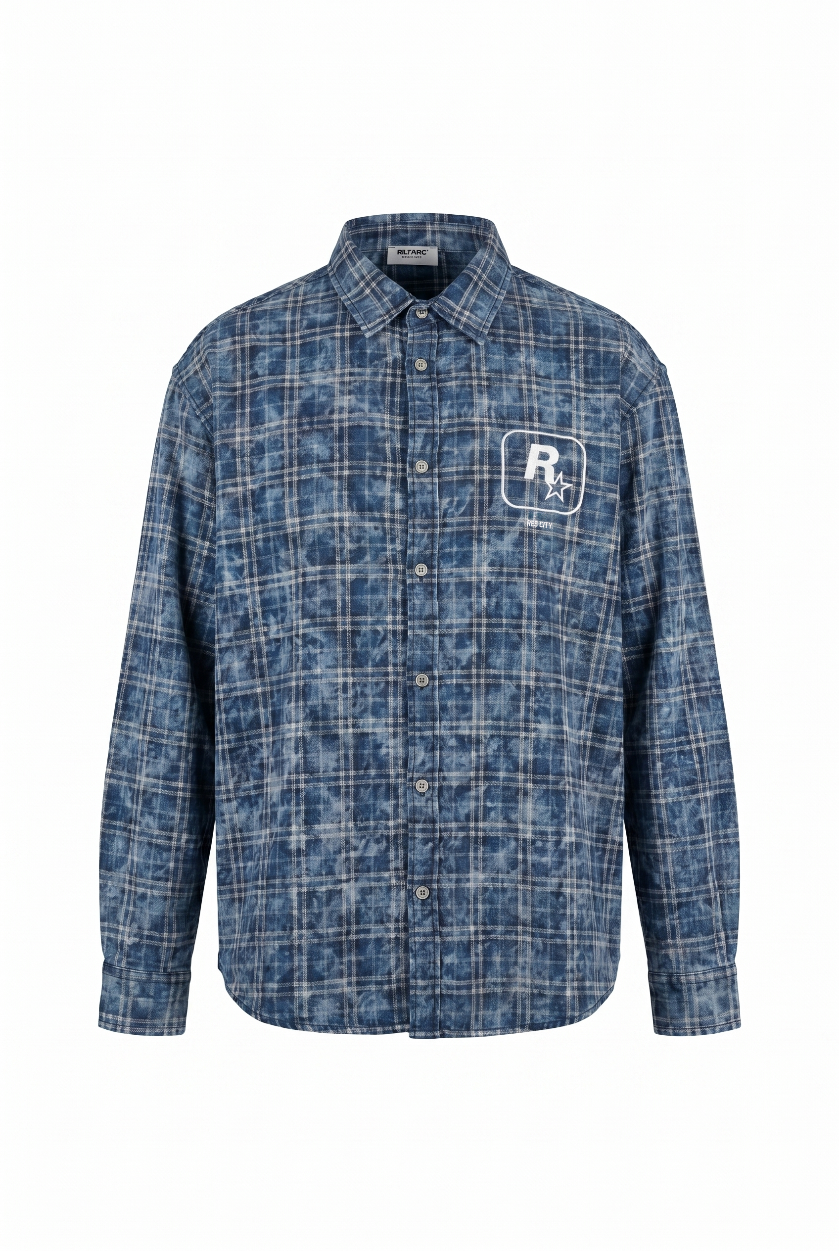 R Oversized Shirt Blue