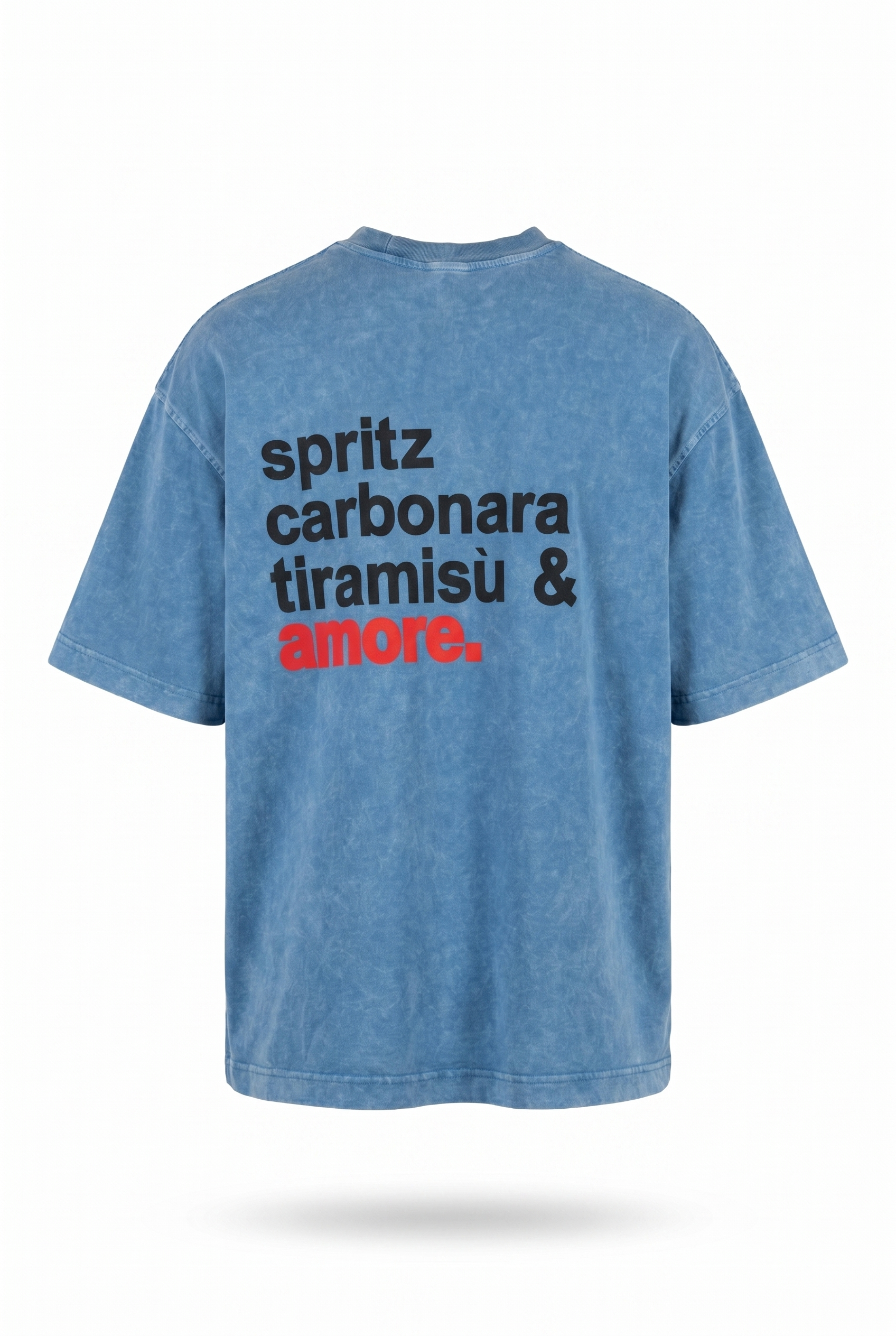 Amore Washed Oversized T-Shirt Blue
