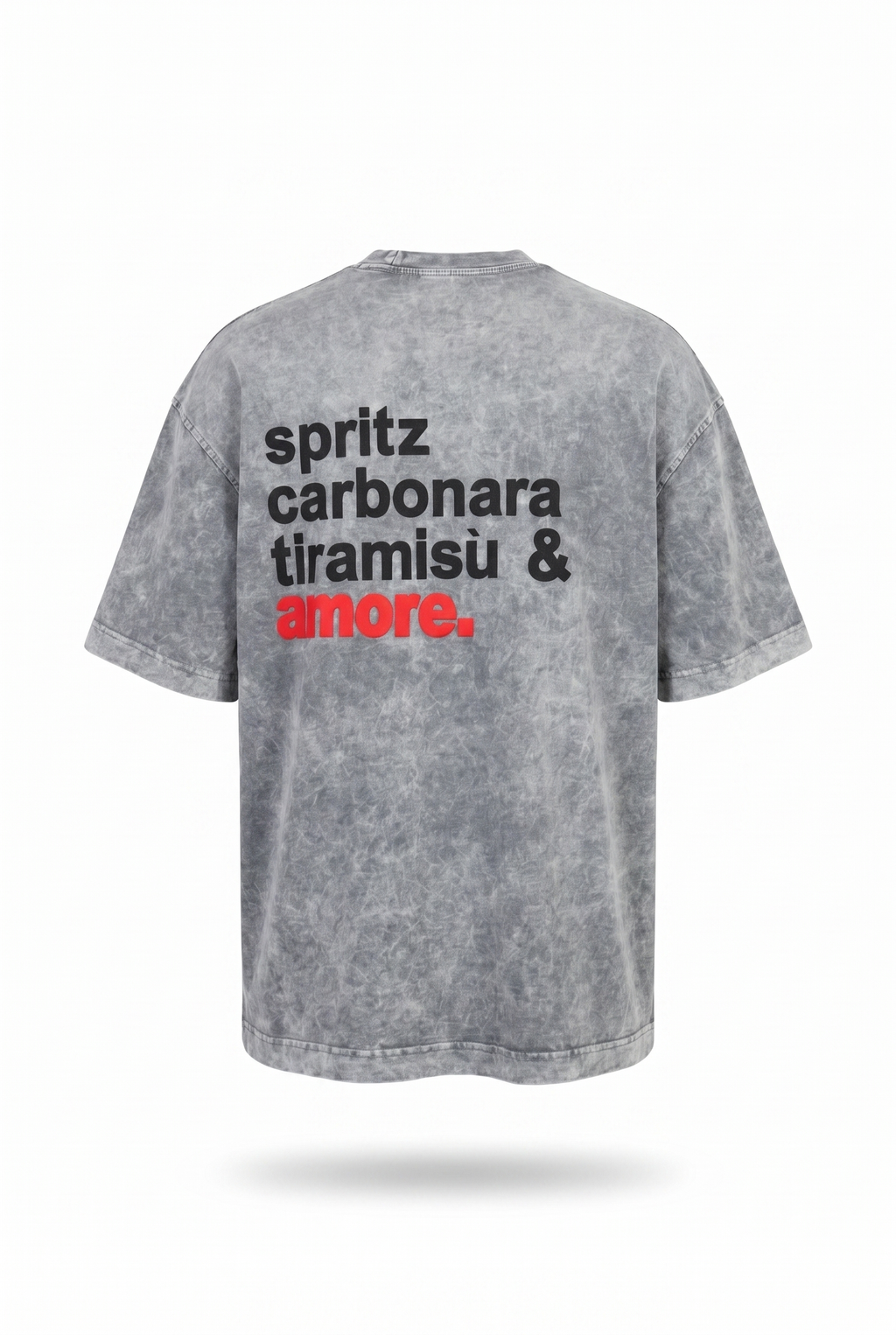 Amore Washed Oversized T-Shirt Gray